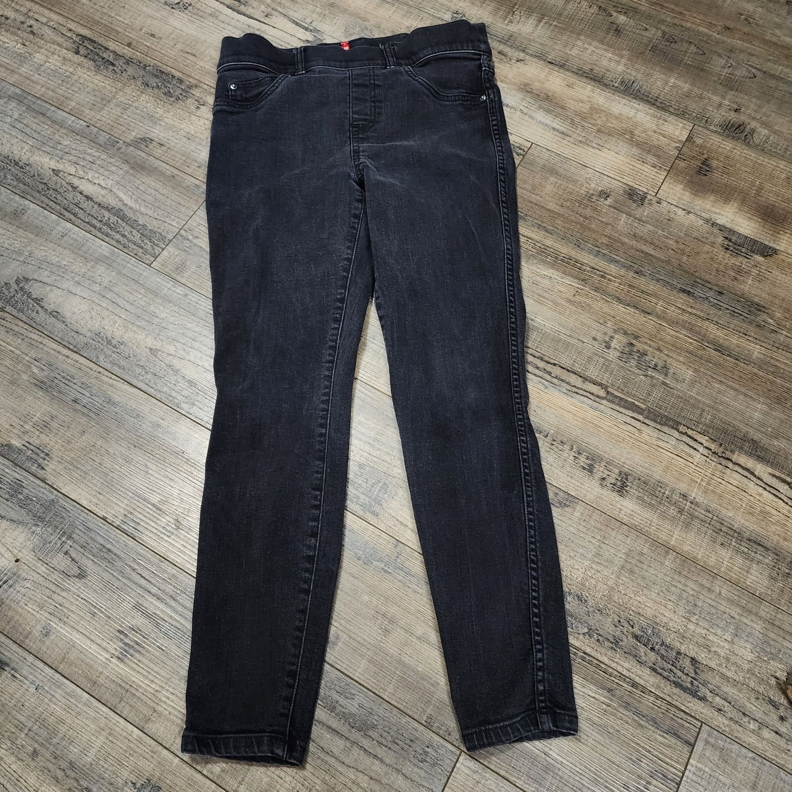 Spanx Spanks black denim jeans jeggings size Small Petite 2371 Size 26" / US 2 / IT 38 - 1 Thumbnail