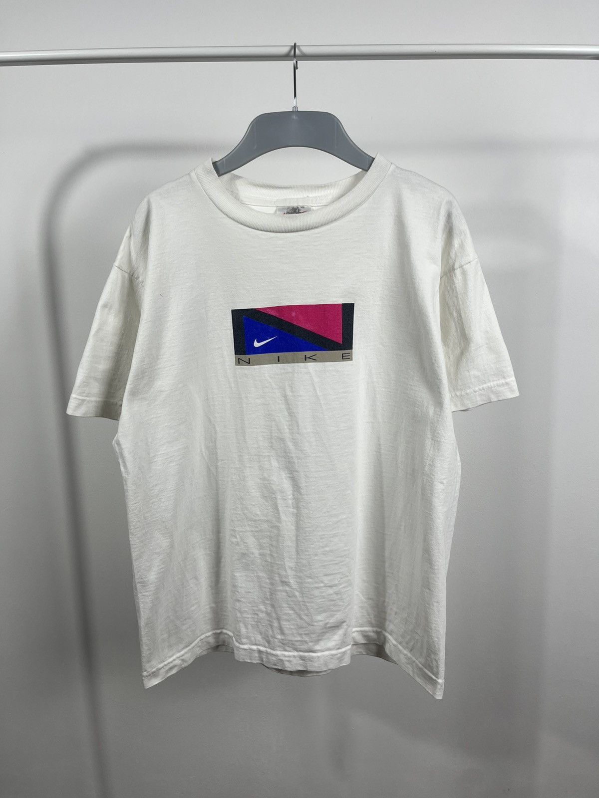 Nike × Vintage Vintage Nike T-Shirt Tee Made in USA 90s Logo White M Size US M / EU 48-50 / 2 - 1 Thumbnail