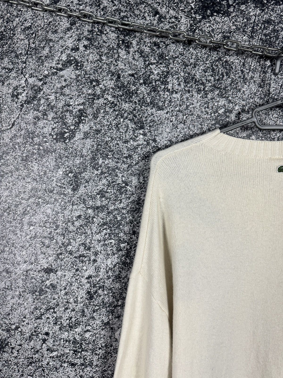 Lacoste Lacoste L!VE Patterned Knit Sweater Wool Pullover Size 40 Size S / US 4 / IT 40 - 13 Thumbnail