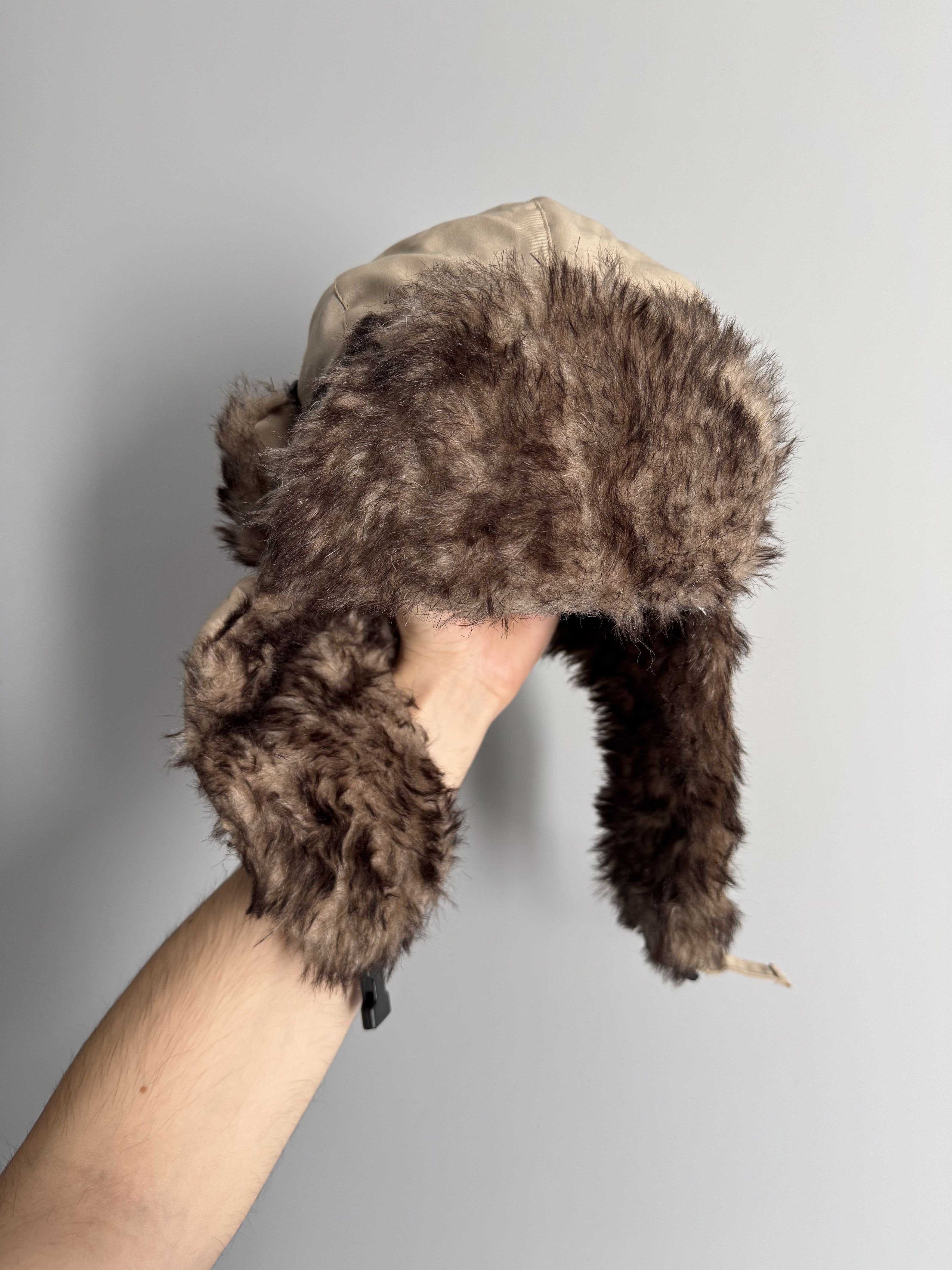 Japanese Brand Vintage Nylon Ushanka Fuzzy Warm Trapper Fur Hat Size ONE SIZE - 3 Thumbnail