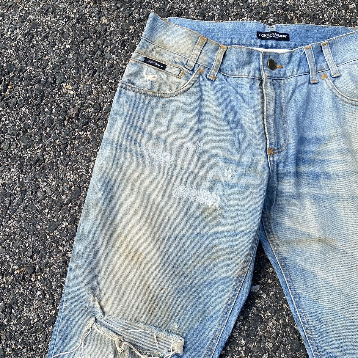 Dolce & Gabbana Vintage Dolce & Gabbana Distressed Denim Jeans Size US 33 - 4 Thumbnail