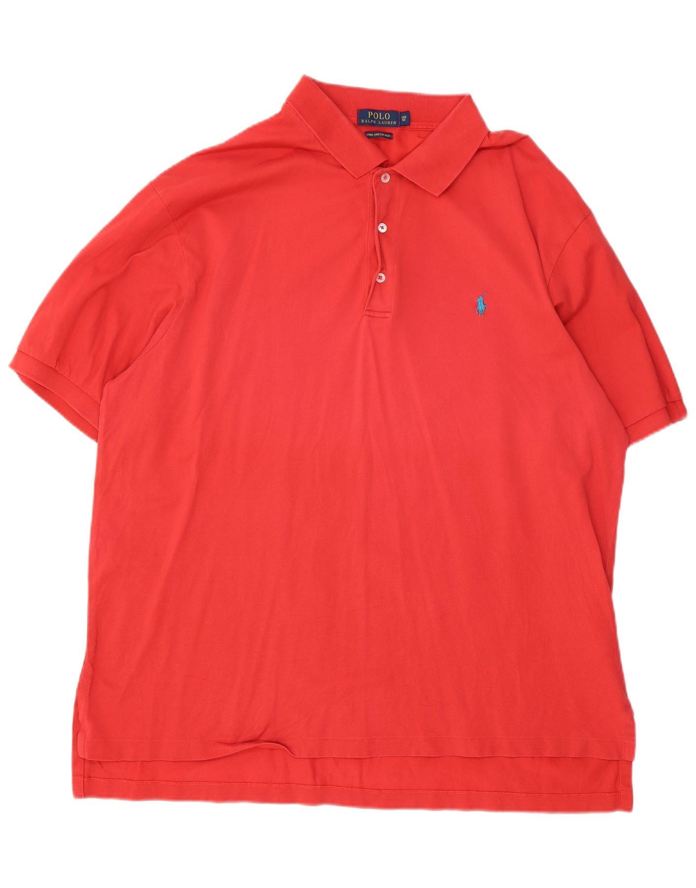 Polo Ralph Lauren Mens Big & Tall Polo Shirt XL Red Cotton Size US L / EU 52-54 / 3 - 1 Thumbnail