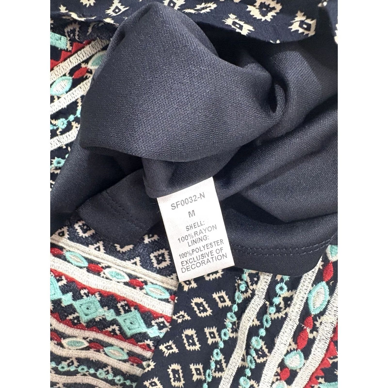 Vintage THML Dress Womens M New Faye Embroidered Geometric Sleeveless Size Halter NWT Size M / US 6-8 / IT 42-44 - 4 Thumbnail