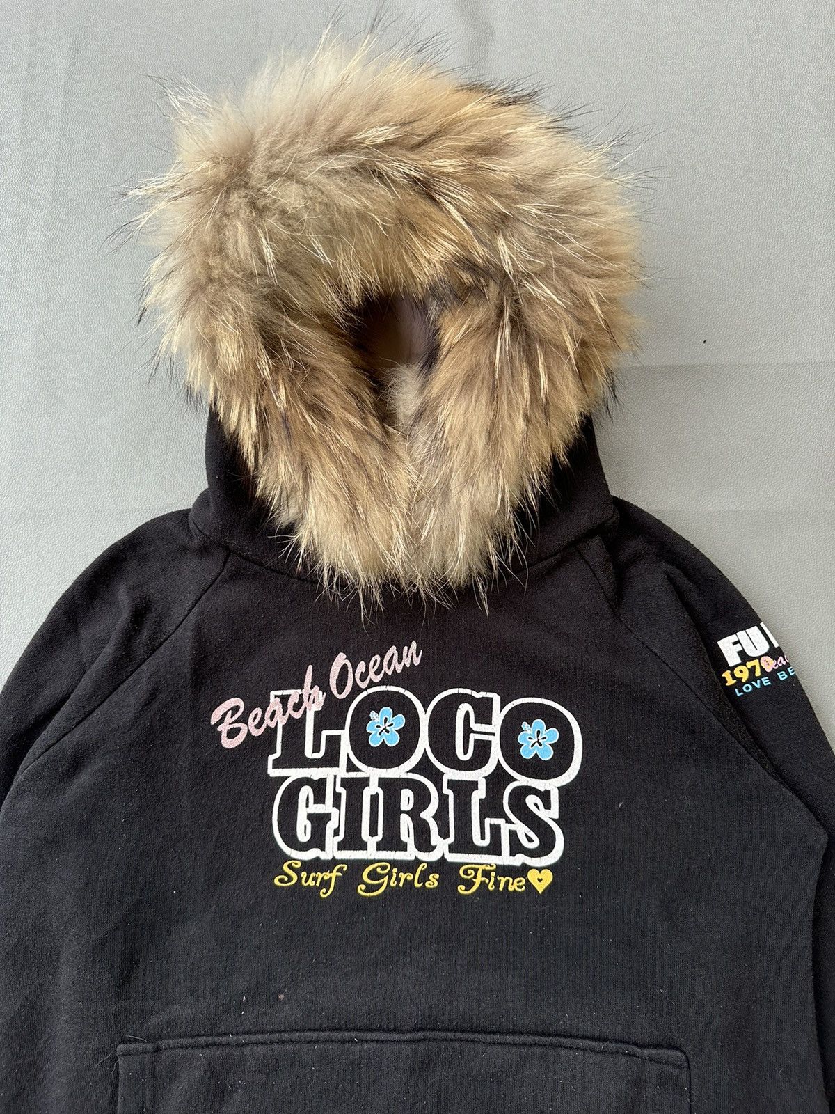 Hysteric Glamour BLACK FADED SURF POEM LOCO GIRLS FUR HOODIE Size M / US 6-8 / IT 42-44 - 3 Thumbnail