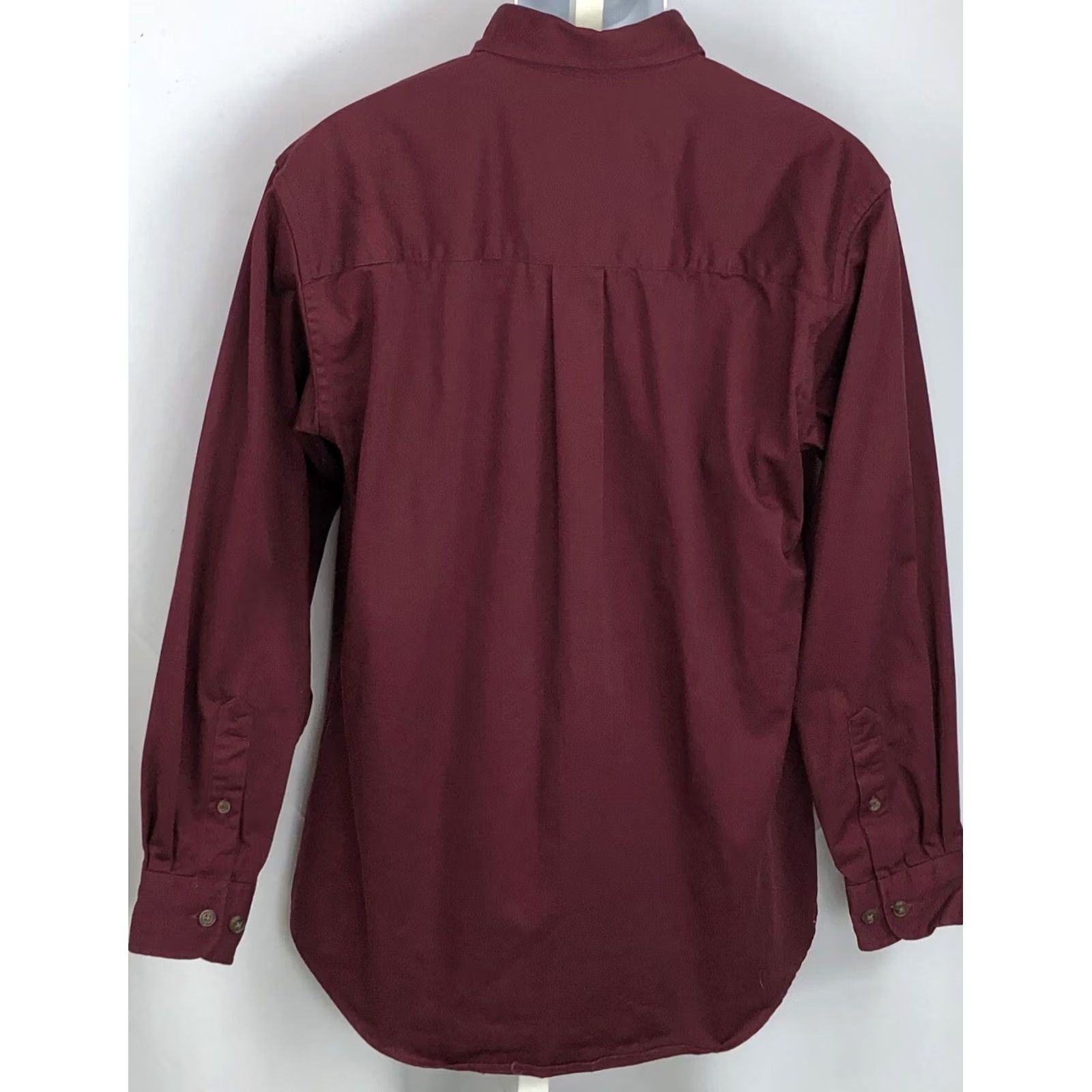 Vintage R&R Outdoors Shirt M Burgundy Button Up Long Sleeve Pocket Collar Twill Poplin Size US M / EU 48-50 / 2 - 3 Thumbnail