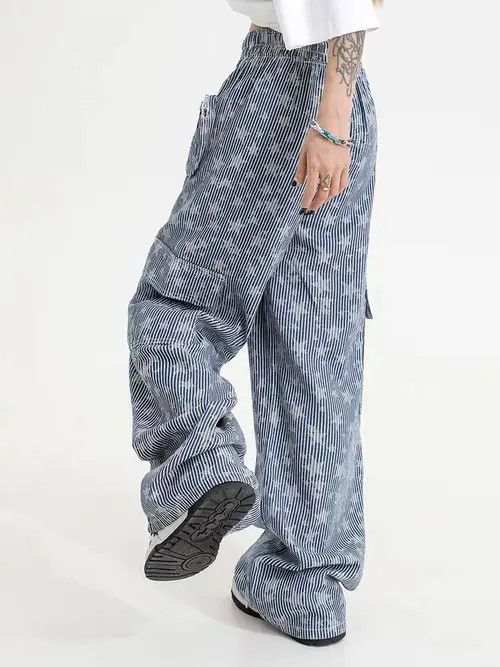 Japanese Brand Kumiko x Naomi Blue hip hop multi star corduroy pants Size US 32 / EU 48 - 6 Thumbnail