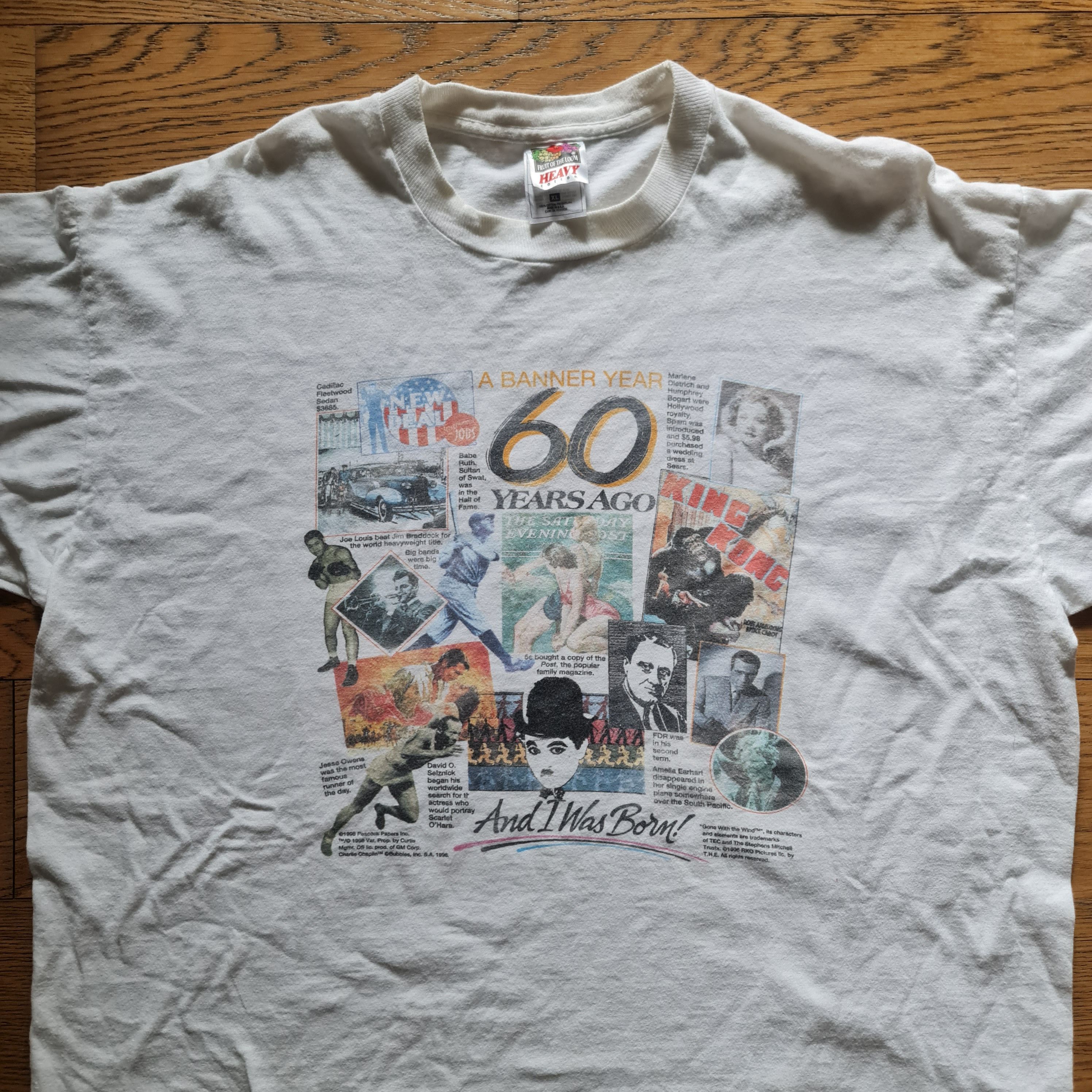 Vintage Vintage A Banner 60 Years Ago Movies Tee Size US XL / EU 56 / 4 - 1 Thumbnail