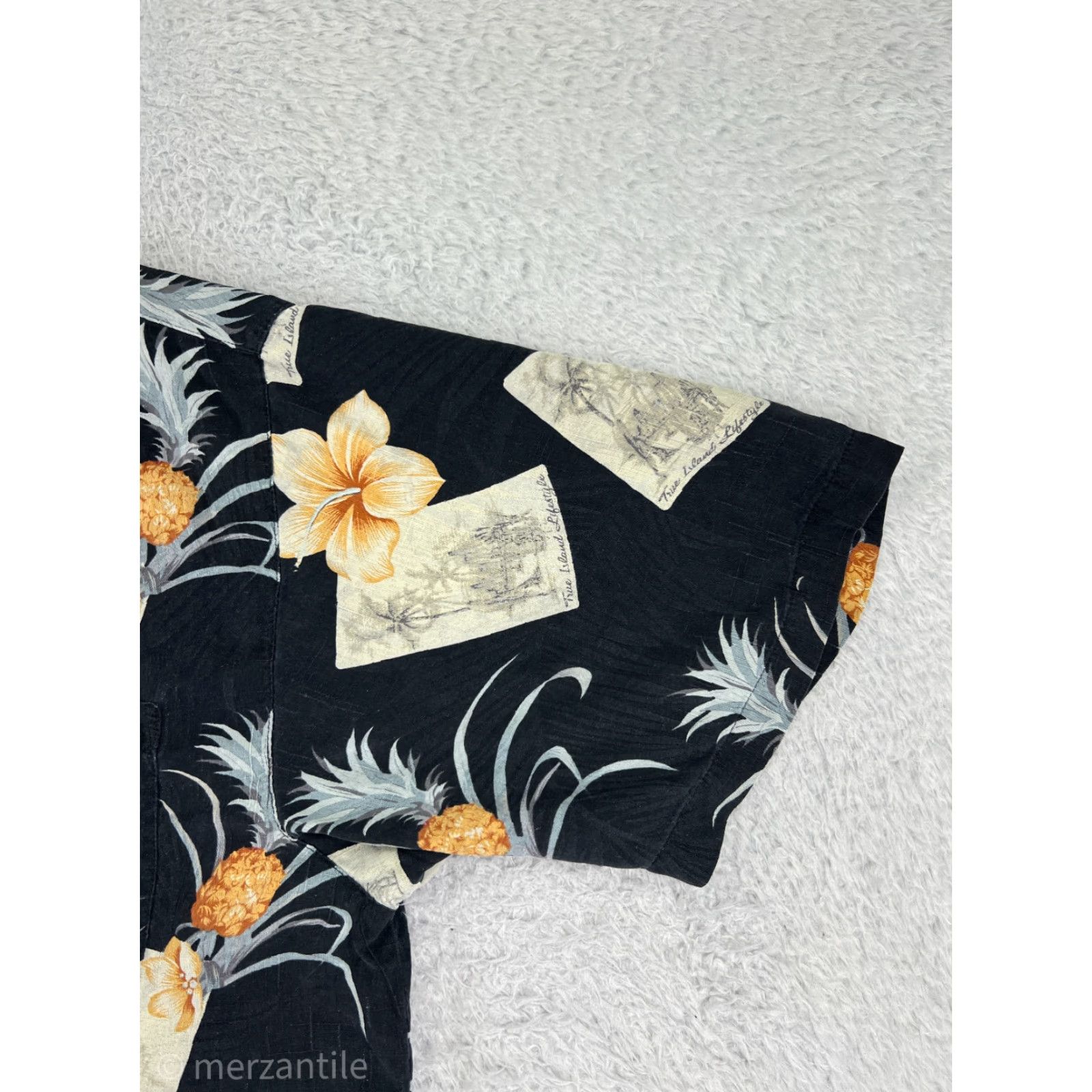 Vintage Jamaica Jaxx Shirt Mens XL Black Silk Hawaiian Island Palm Pineapple Size US XL / EU 56 / 4 - 6 Thumbnail