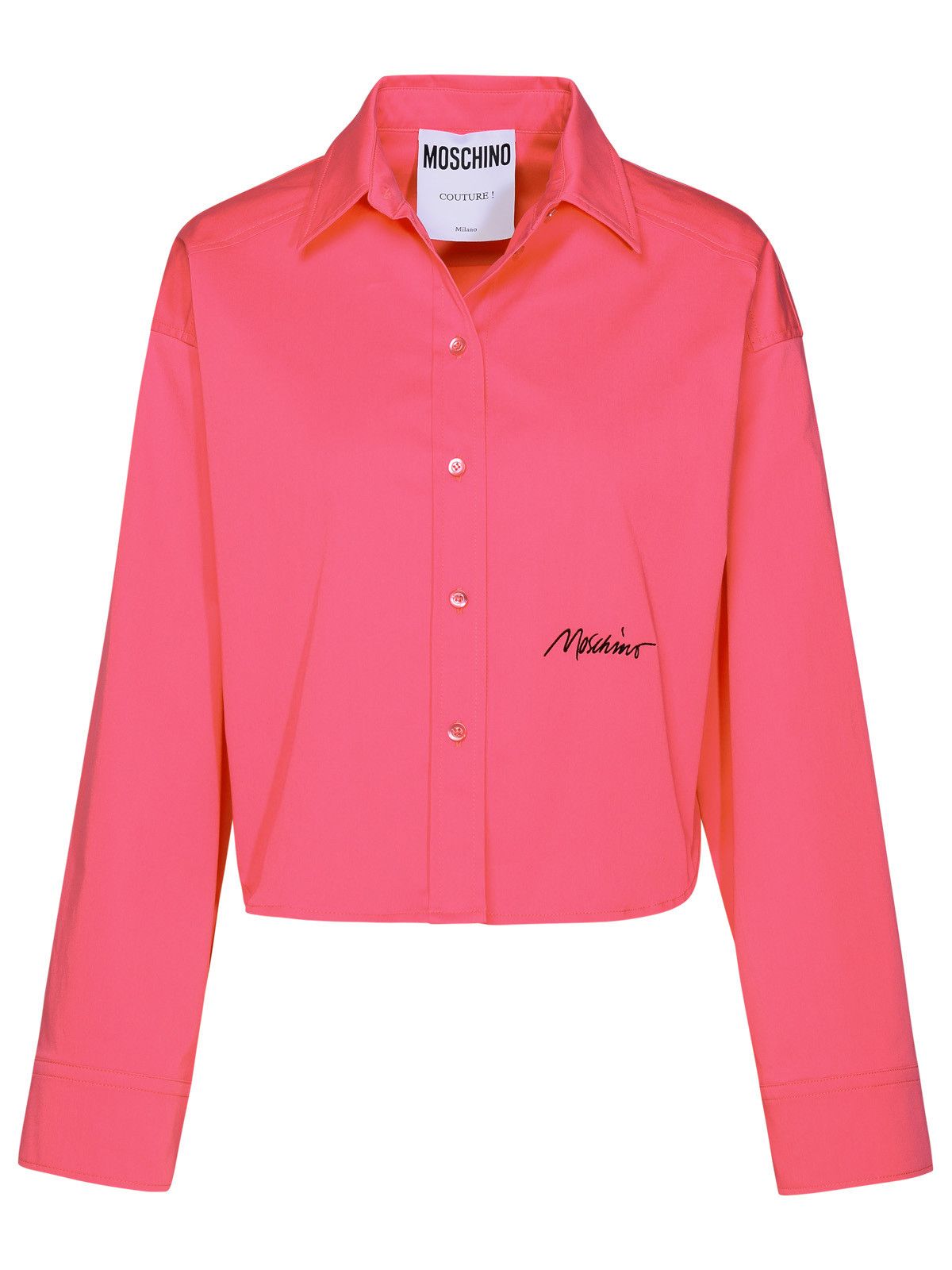 image of Moschino Fuchsia Cotton Shirt, Women's (Size Medium)