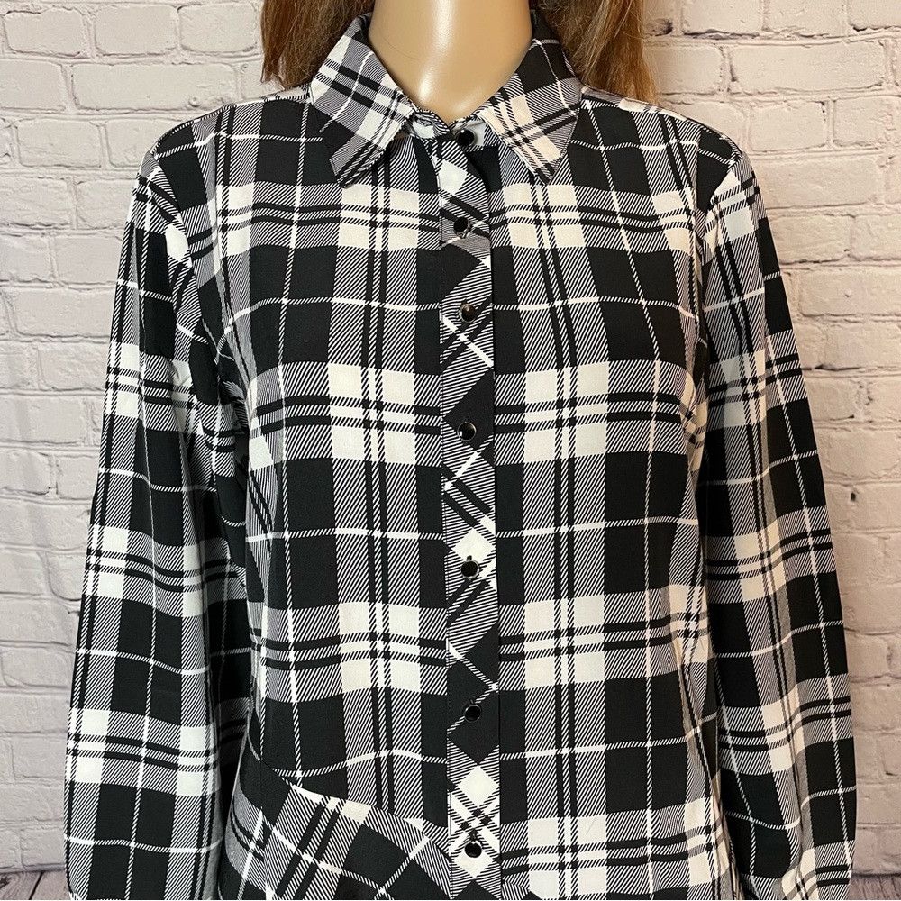 Other New Susan Graver Printed Stretch Woven Button-Front Asymmet Size S / US 4 / IT 40 - 9 Thumbnail