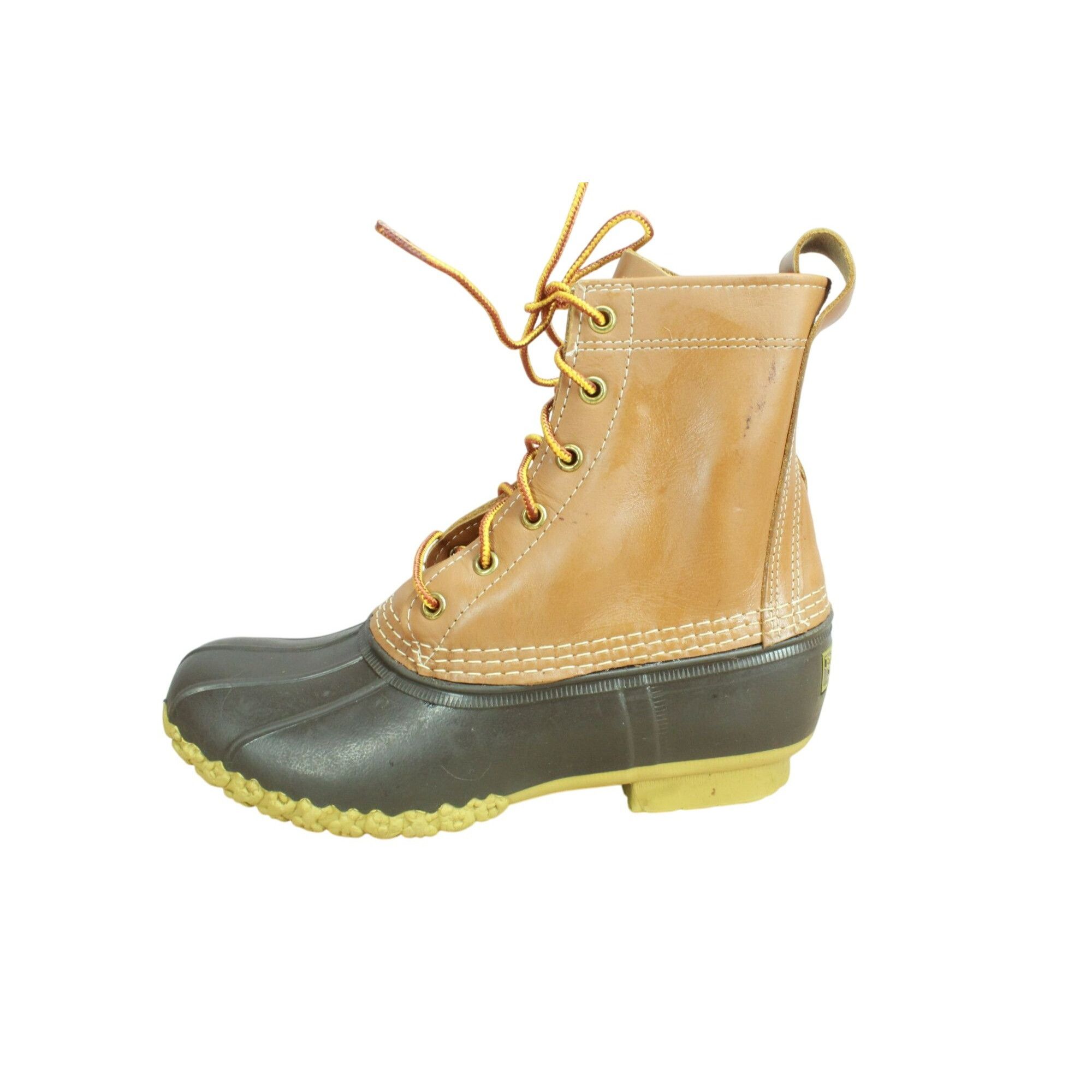 L.L. Bean LL Bean Women's Leather Lace Up Unlined Ankle Duck Boots Size US 8 / IT 38 - 1 Thumbnail