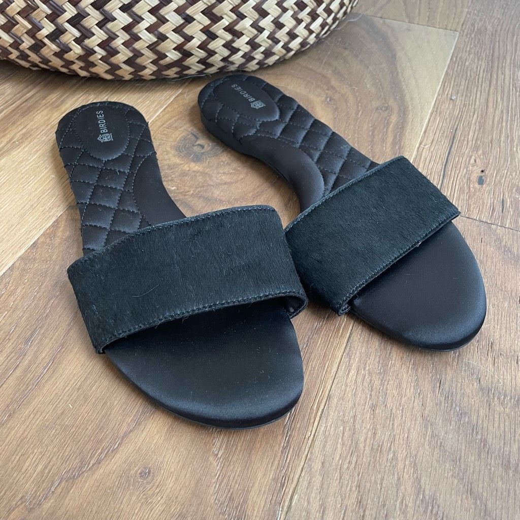 Other NWOB Birdies Sparrow Genuine Calf Hair Slide Sandal Black 9. Size US 9.5 / IT 39.5 - 1 Thumbnail