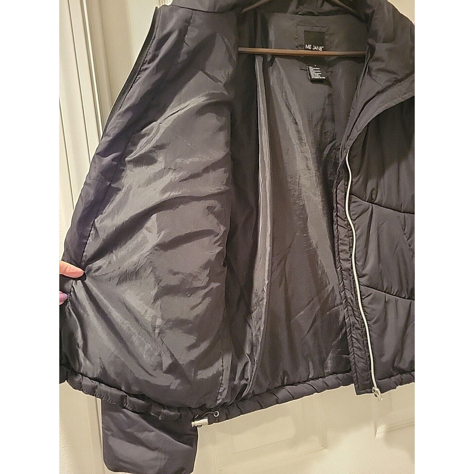 Other Me Jane Quilted Puffer Bomber Jacket Zipper Snap Womens Sz L Size L / US 10 / IT 46 - 6 Thumbnail