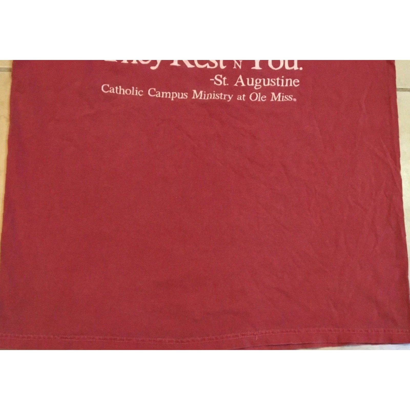 Vintage VINTAGE Bless Your Heart Faded Shirt L God Jesus Ole Miss Religion Funny Grunge Y2k Shirt Mens Red University of Mississippi T-Shirt Size US L / EU 52-54 / 3 - 7 Thumbnail