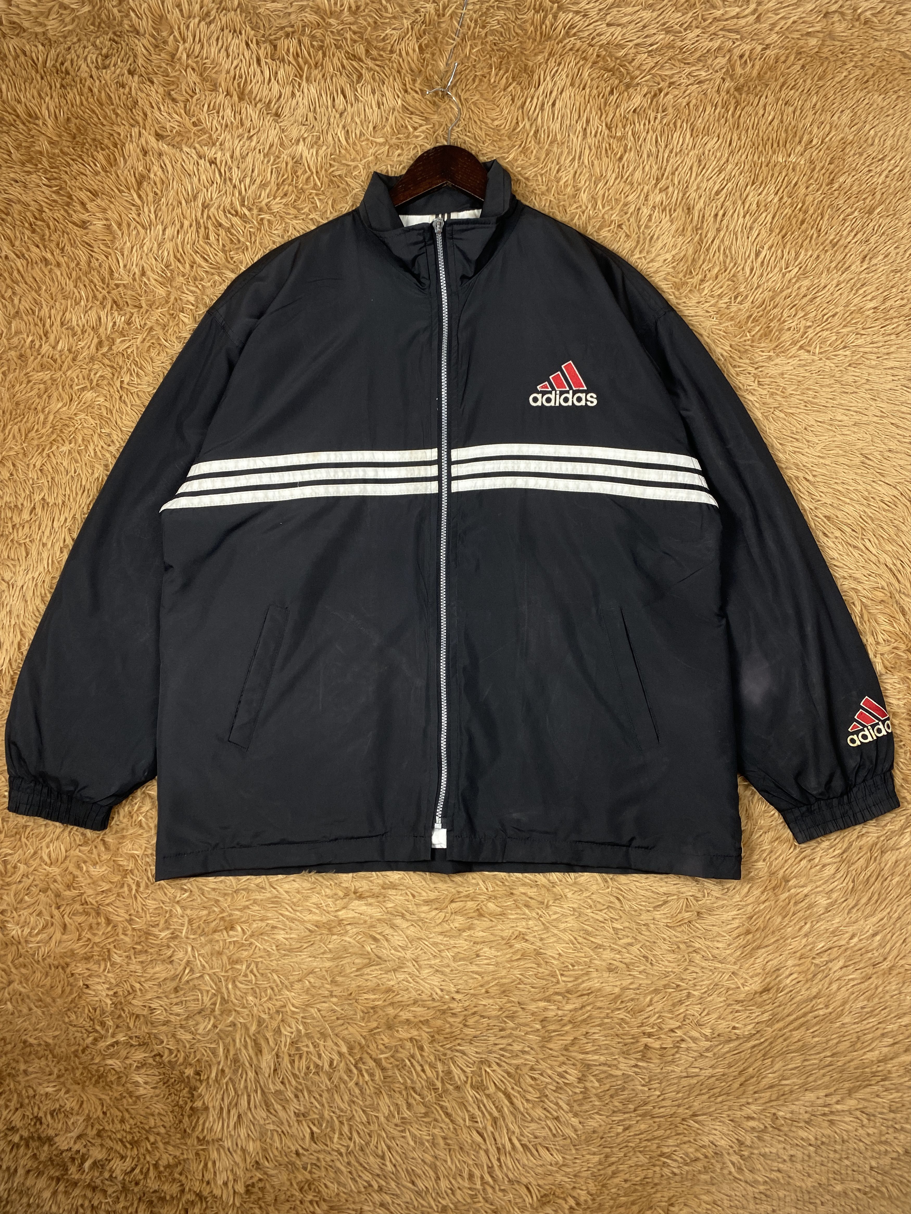Adidas Vintage Adidas Big Logo Windbreaker Jacket PJ2576 Size US L / EU 52-54 / 3 - 1 Thumbnail