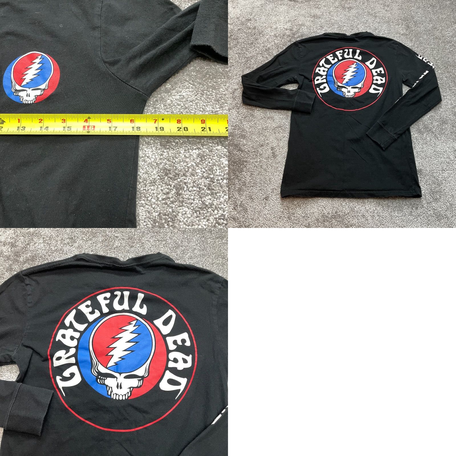 Vintage Grateful Dead Shirt Adult Small Black Long Sleeve Logo Skull Graphic Tee Size US S / EU 44-46 / 1 - 8 Thumbnail