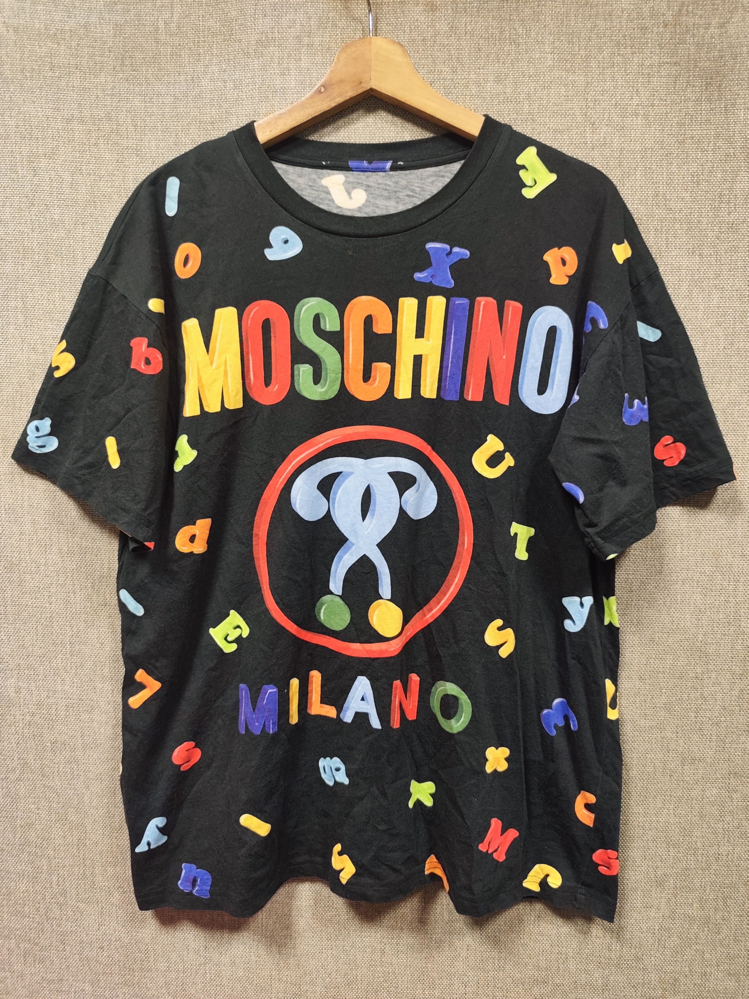 Moschino Moschino Multicolour Alphabet Logo Tee Size US L / EU 52-54 / 3 - 1 Thumbnail