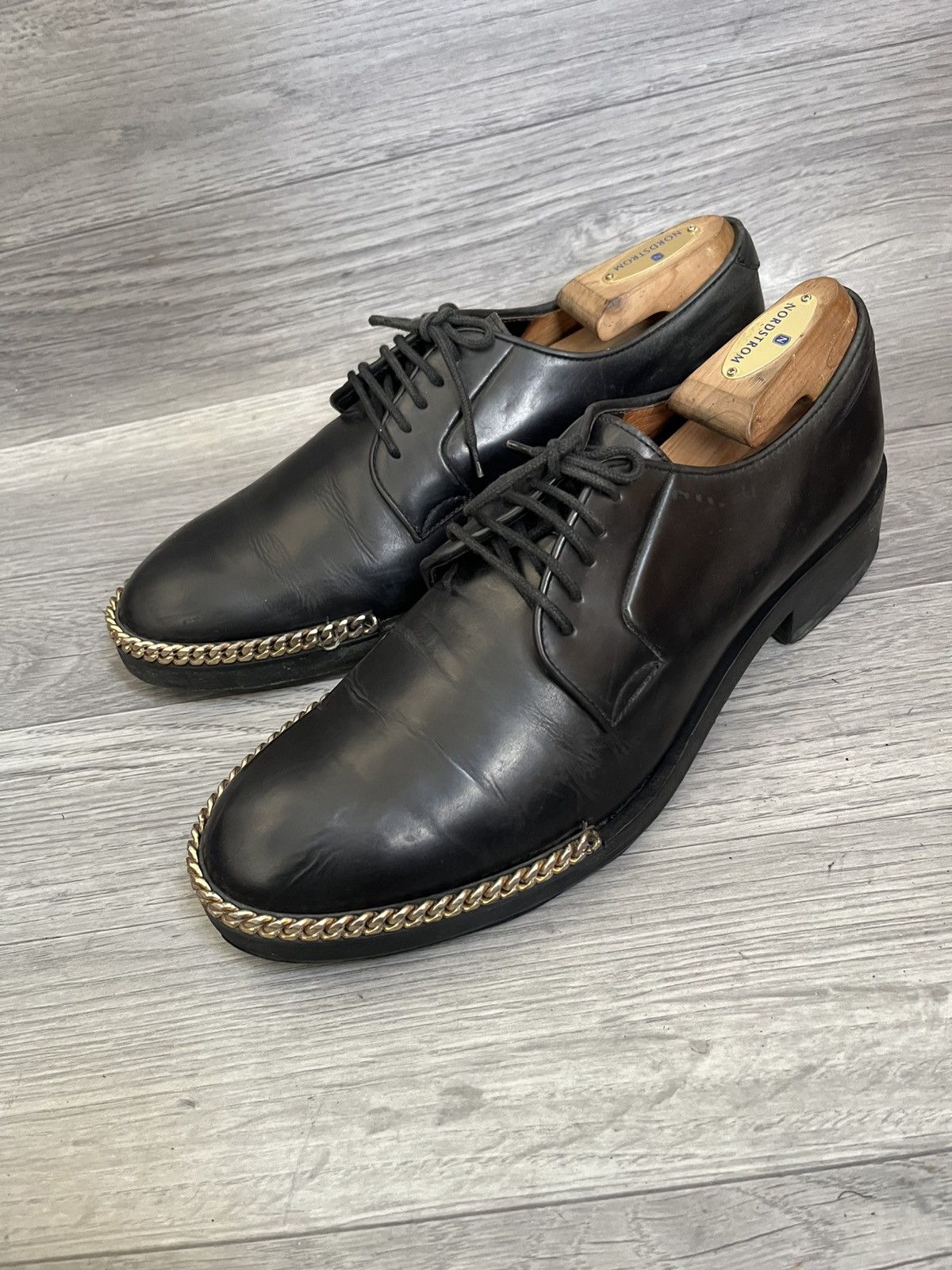 Raf Simons Raf simons Fw 12Chain trimmed derby shoes sz 42 Size US 9 / EU 42 - 1 Thumbnail