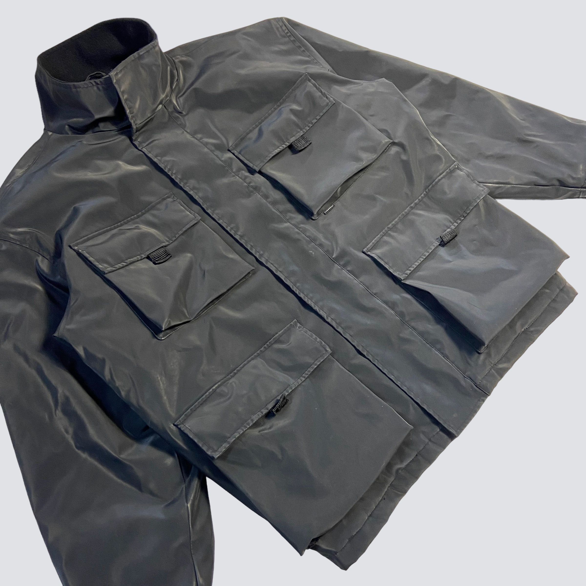Other EISENEGGER MULTIPOCKET RUBBER SHIMMER RARE JACKET - № 2130 Size US L / EU 52-54 / 3 - 7 Thumbnail