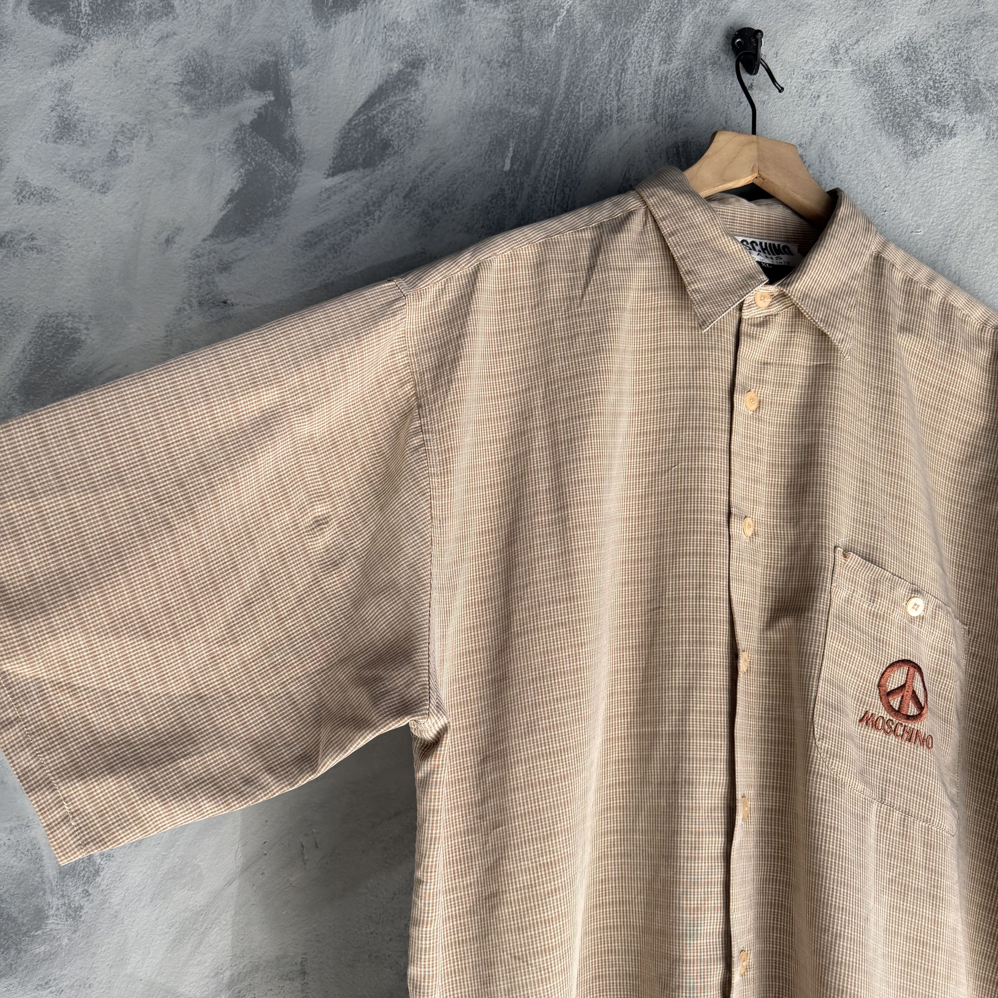 Moschino Vintage MOSCHINO Jeans Button Up Shirt Mens Embroidered Size US XL / EU 56 / 4 - 6 Thumbnail