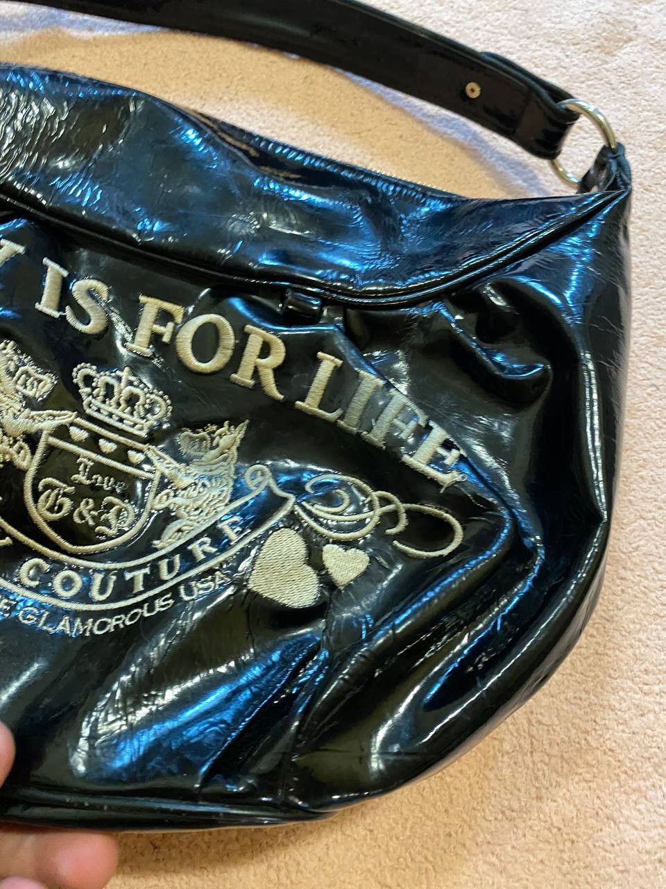 Juicy Couture Juicy couture rare vintage velour and Leather bag Size ONE SIZE - 6 Thumbnail