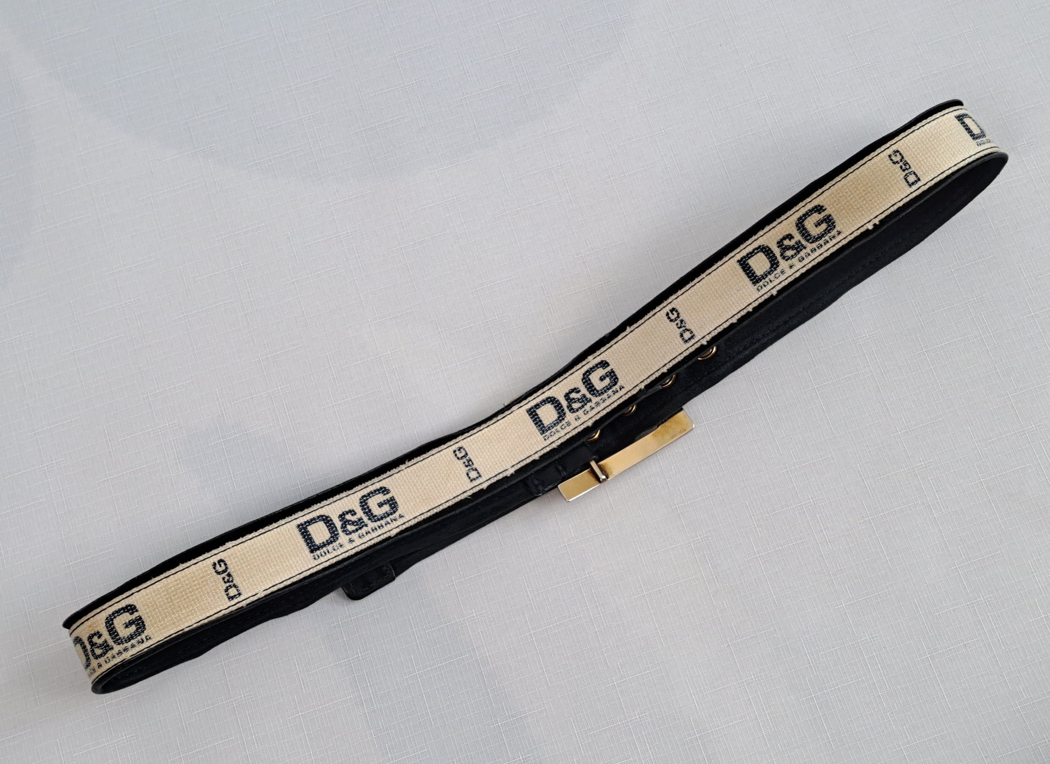 Dolce & Gabbana × Vintage Vintage Dolce&Gabbana textile/leather belt. Size 110 Size ONE SIZE - 7 Thumbnail