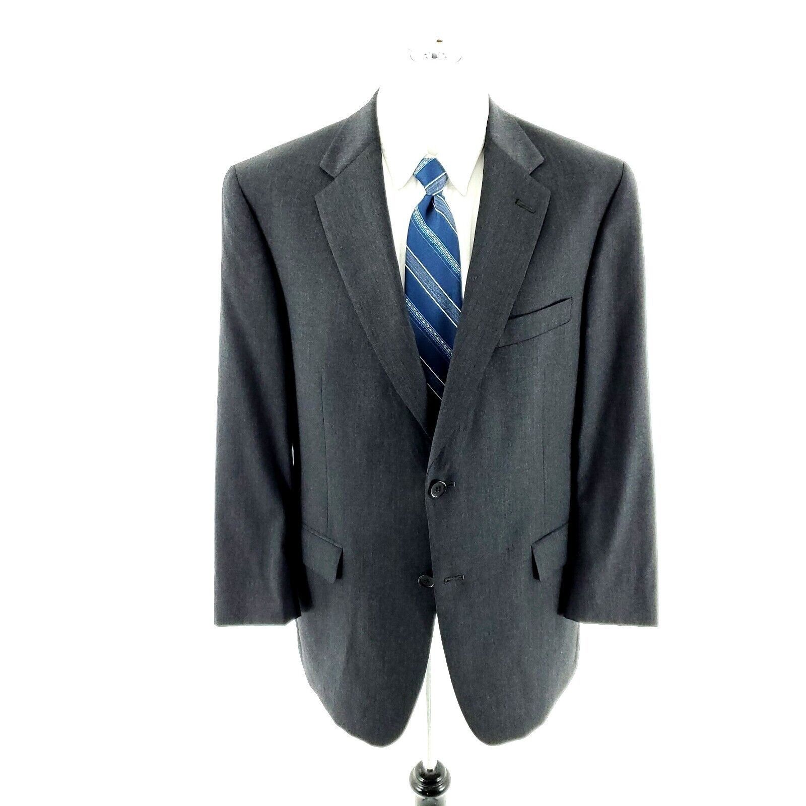 Hart Schaffner Marx Hart Schaffner Marx Wool 2 Button Blazer 40R Gray 40R Gray M Size 40R - 3 Thumbnail