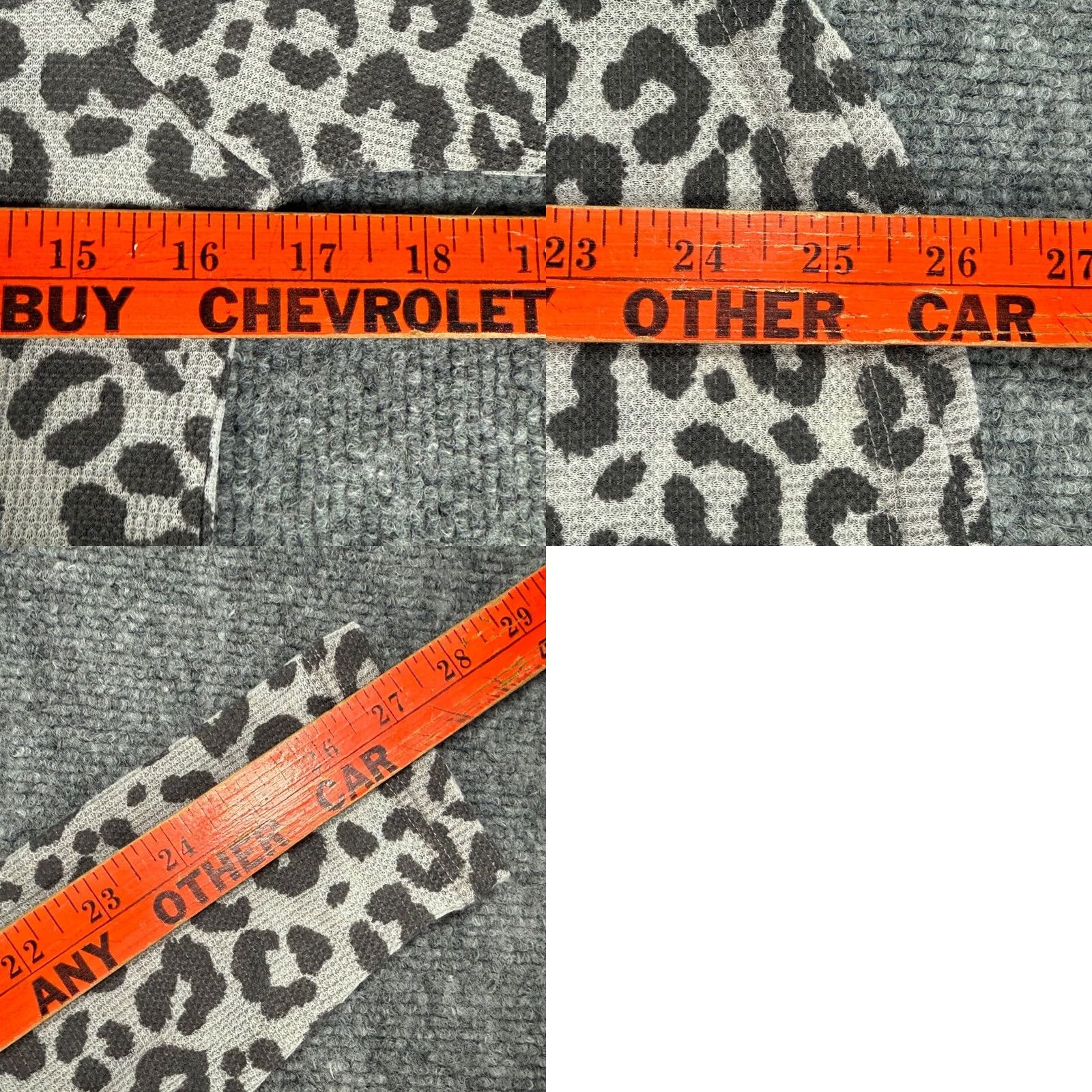 Vintage Ultra Flirt Leopard Print Long Sleeve Crew Neck Knit Top Womens Tunic S Small Lightweight Stretch Waffle Knit Gray Fluffy? Size S / US 4 / IT 40 - 8 Thumbnail