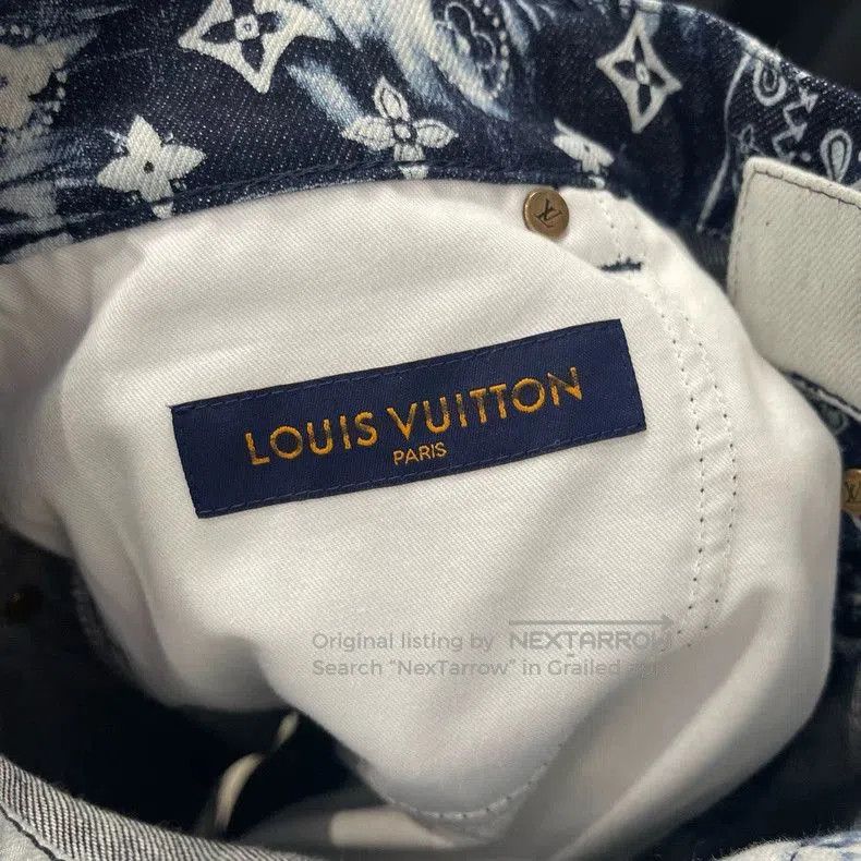 Louis Vuitton LV Denim Shorts Monogram Tie. Size US 34 / EU 50 - 4 Thumbnail