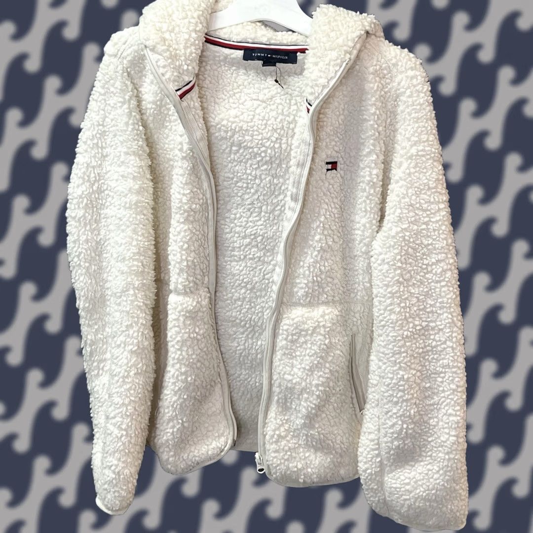 Tommy Hilfiger Tommy Hilfiger Jacket Women Fleece White S Basic Jacket, Regular, Sail Clothe Outer Shell, Size S Size S / US 4 / IT 40 - 1 Thumbnail