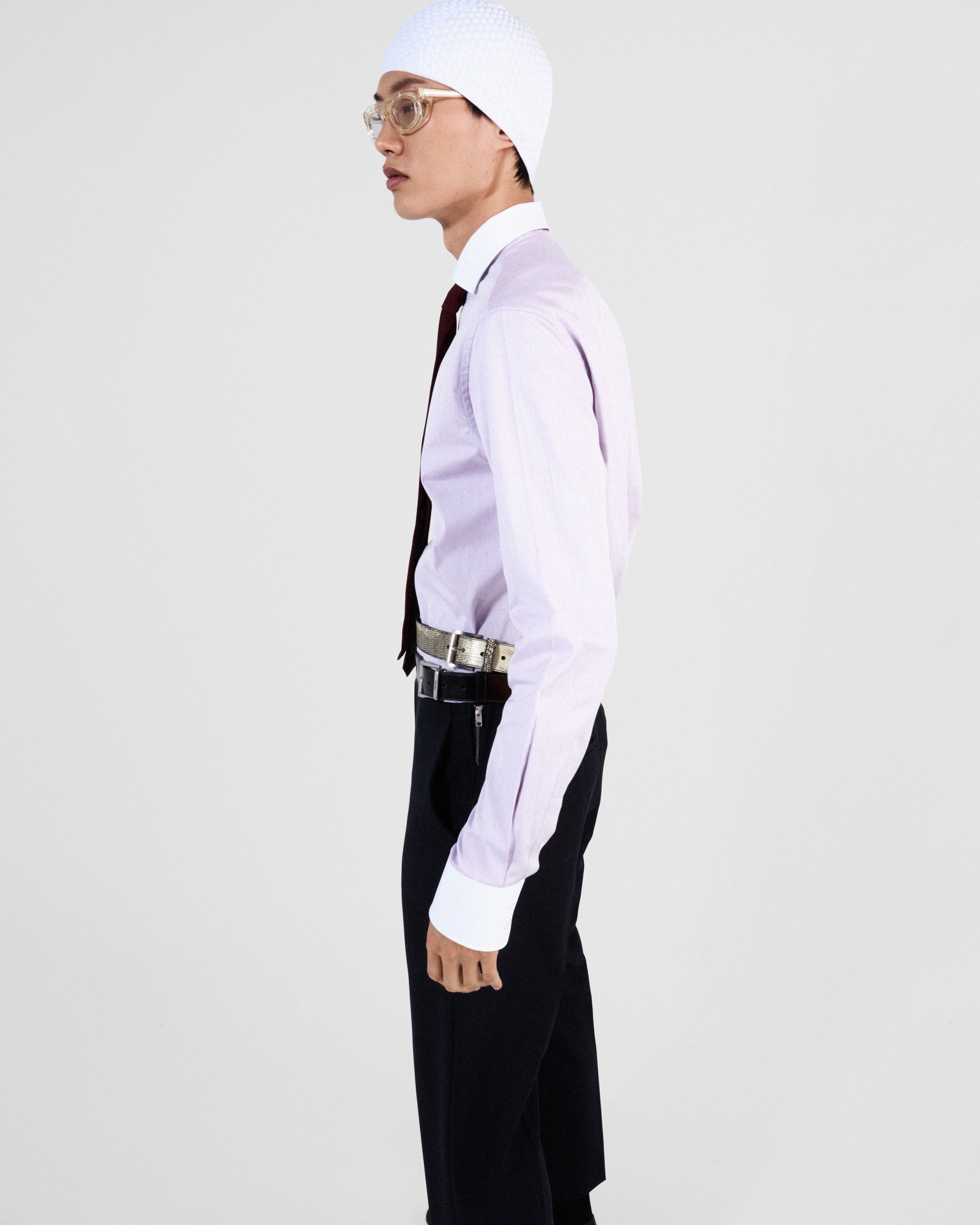 Prada oc11z0625 Shirt in Lilac/White Size US L / EU 52-54 / 3 - 3 Thumbnail
