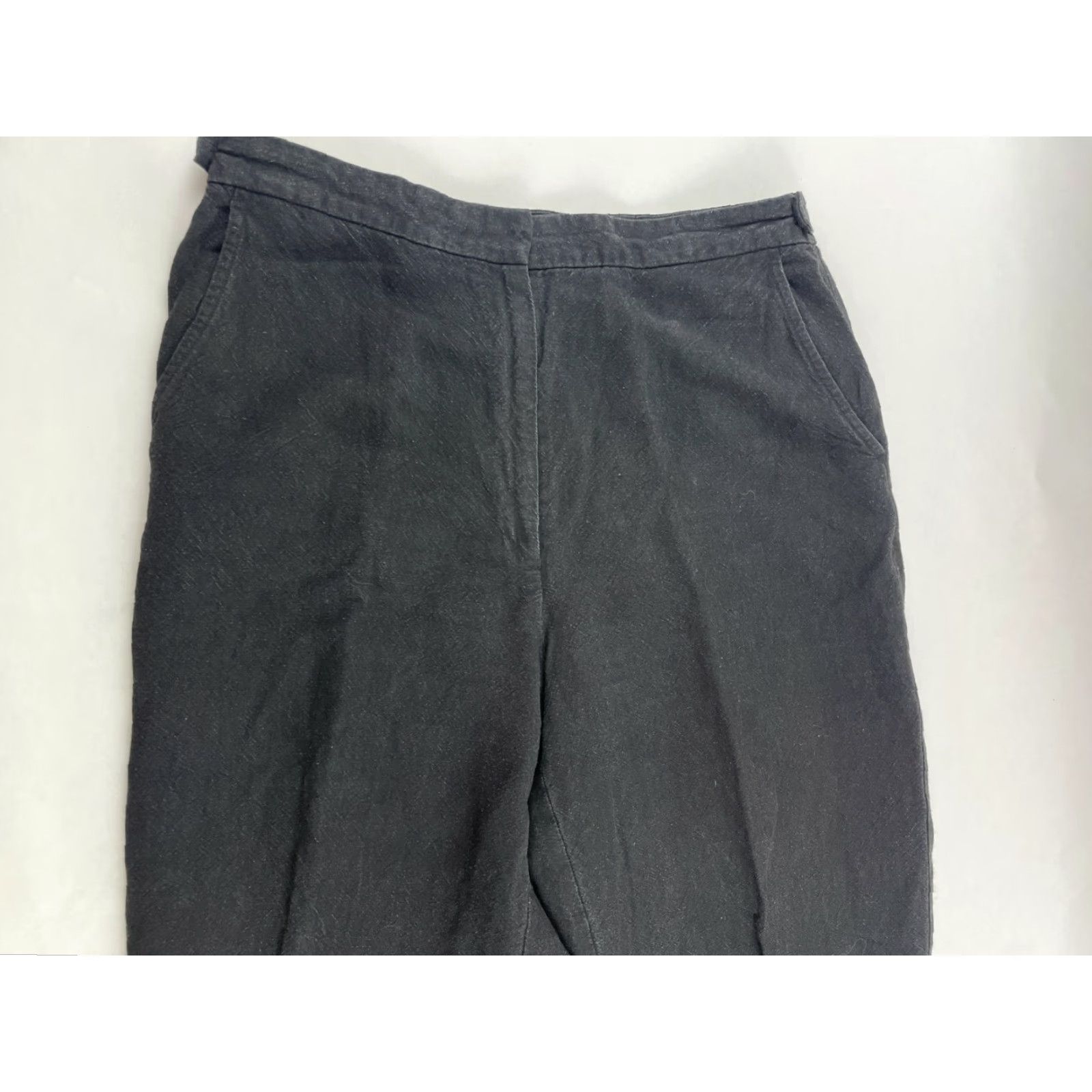Eileen Fisher Eileen Fisher Dress Pants Women's Size Small Black Side Button Straight Leg Pants Size 28" / US 6 / IT 42 - 3 Thumbnail