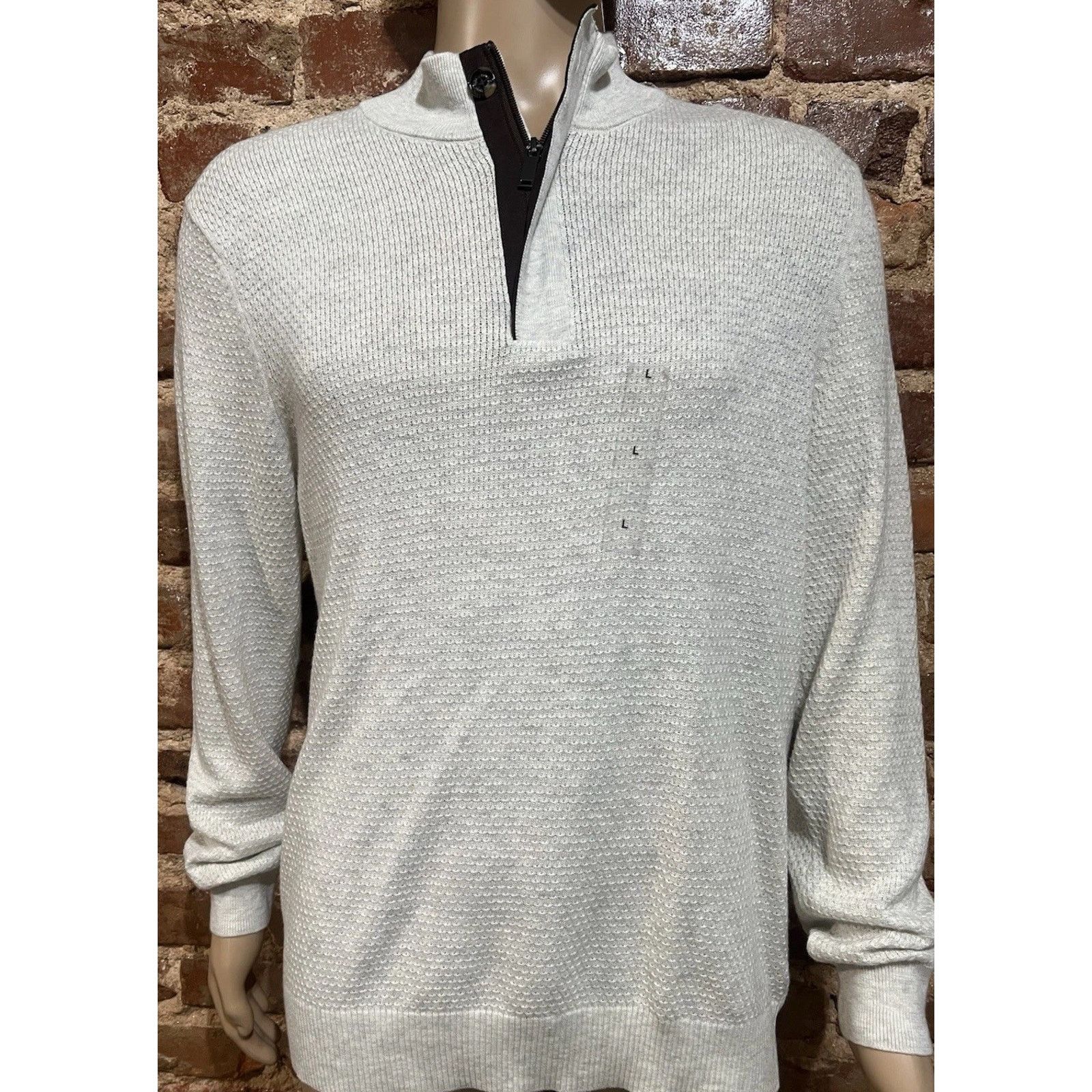 Tasso Elba NWT TASSO ELBA LUXURY YARN MENS 1/4 ZIP SWEATER Sz L Size US L / EU 52-54 / 3 - 4 Thumbnail