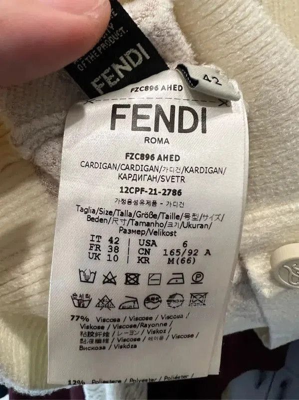 Fendi Fendi White Cropped Wool Knitted Sweater . Size M / US 6-8 / IT 42-44 - 5 Thumbnail