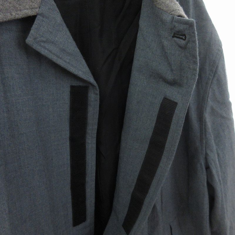 Comme des Garcons Homme Plus Jacket Tailored Single Front Velcro Wool Fully Lined Navy Size US M / EU 48-50 / 2 - 4 Thumbnail