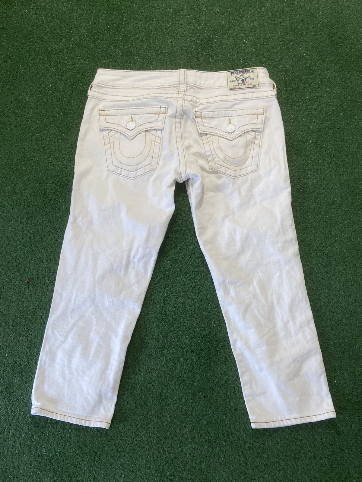 True Religion True religion pants shorts 3/4 skinny white capri Size US 29 - 1 Thumbnail