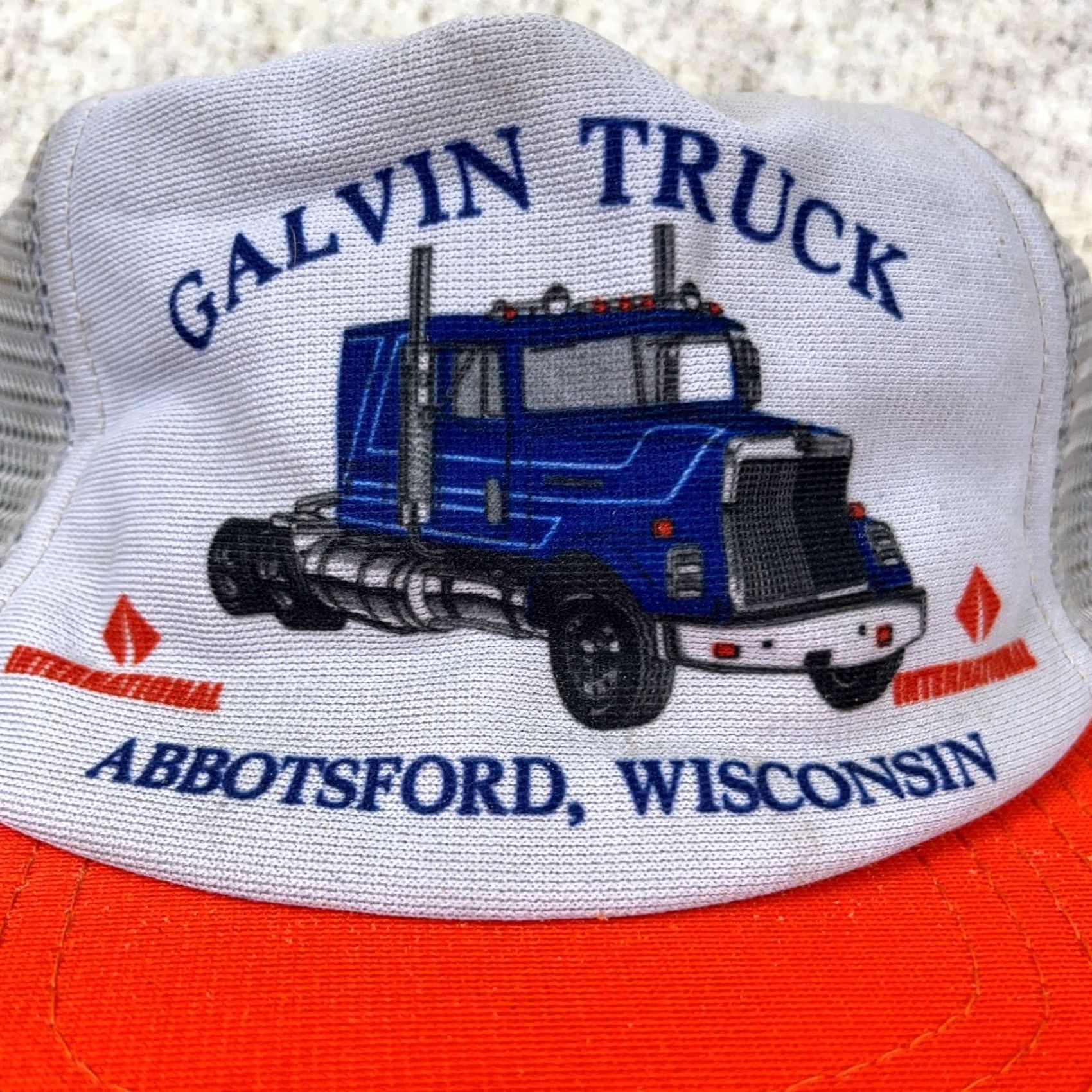 Vintage VINTAGE Galvin Trucker Hat Cap Red One Size Made In USA Semi Wisconsin Internatinal Mens Size ONE SIZE - 2 Thumbnail