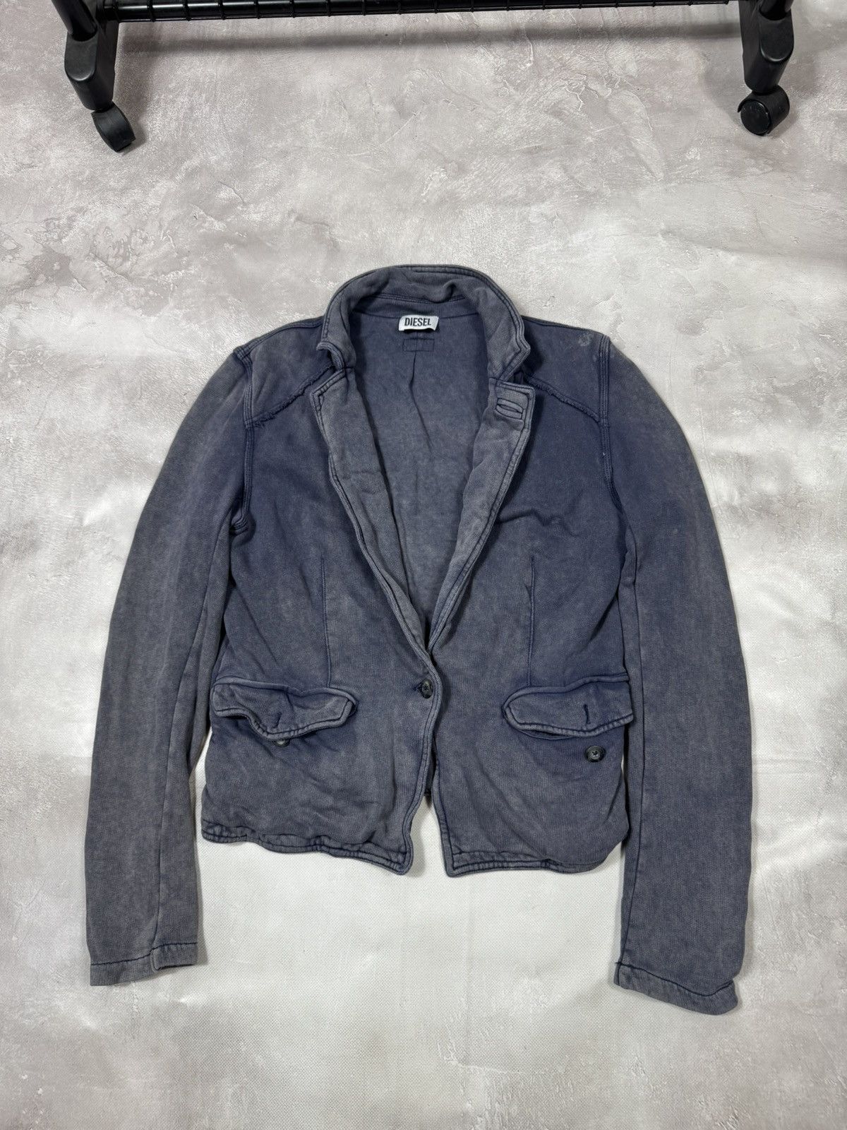 Diesel Vintage Diesel Avant-Garde Distressed Effect Women's Blazer Size L / US 10 / IT 46 - 1 Thumbnail