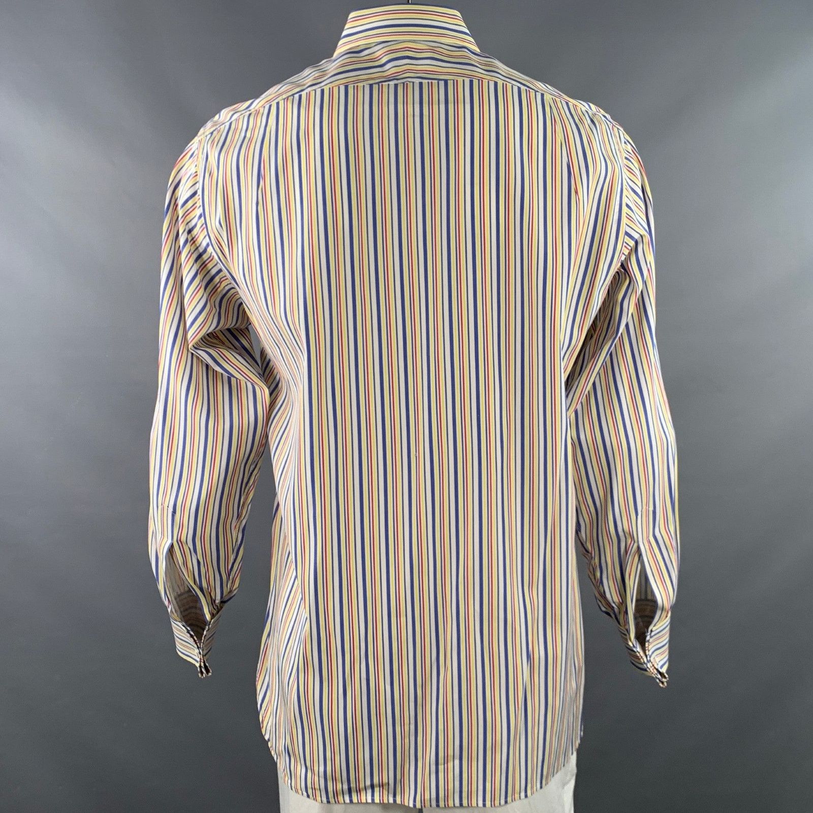 Turnbull & Asser Multi Color Stripe Cotton French Cuff Long Sleeve Shirt Size US L / EU 52-54 / 3 - 5 Thumbnail