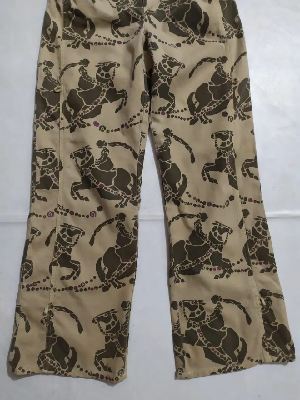 Japanese Brand Scolar Japan Fullprint Art Knight Horses Nice Design Pants Size US 29 - 8 Thumbnail