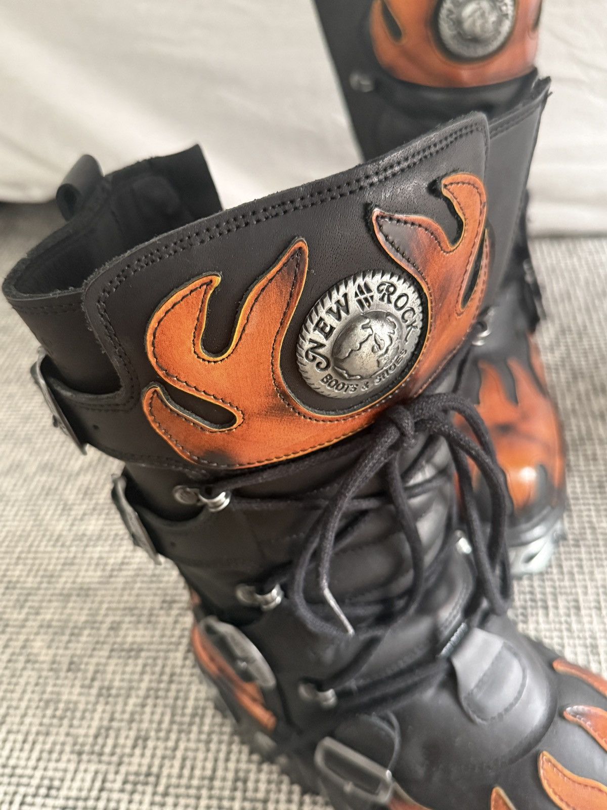 New Rock New Rock flammes noires et orange/neuf Size US 10 / EU 43 - 4 Thumbnail