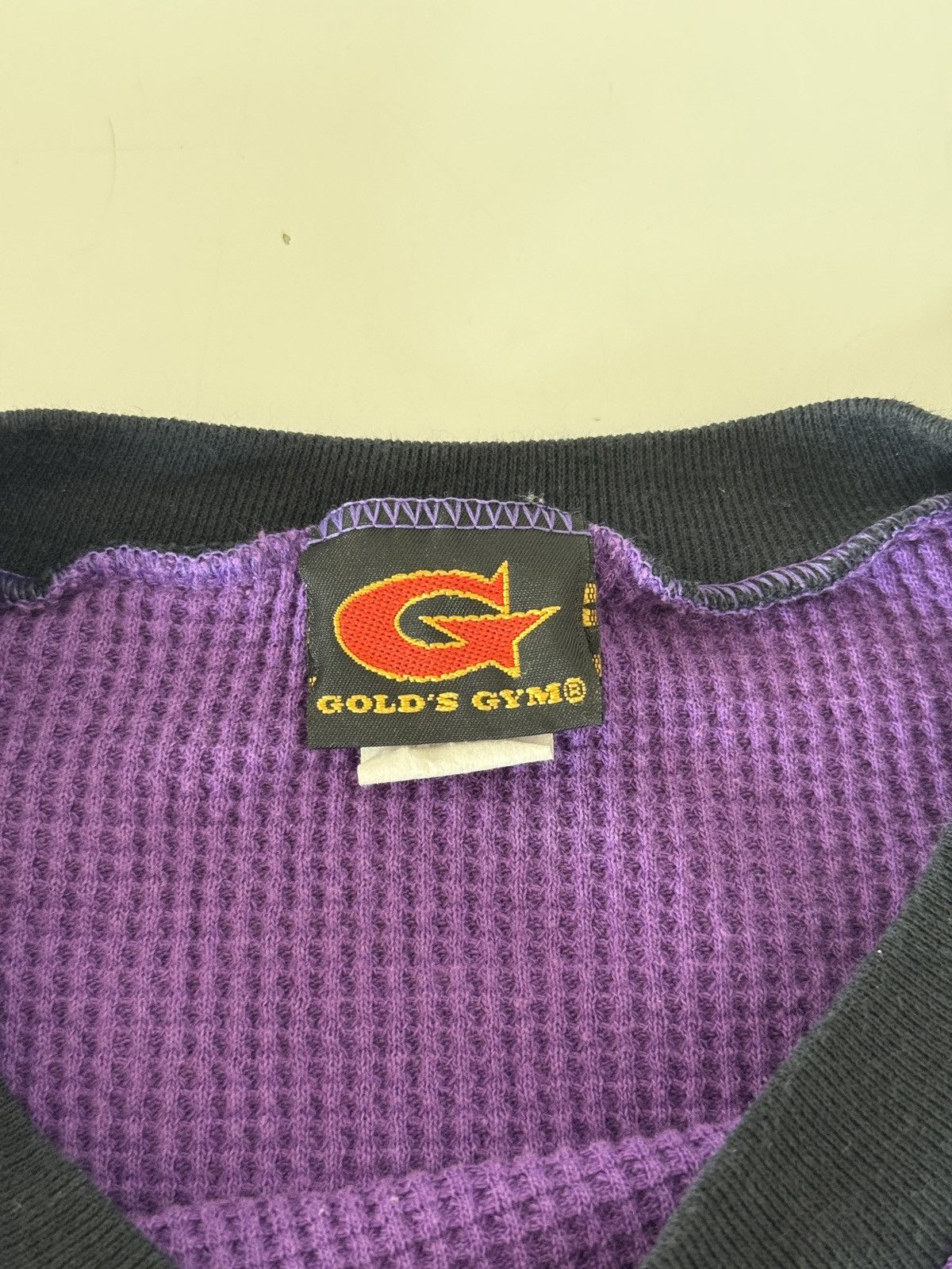 Vintage *RARE* GOLD’S GYM 80s VINTAGE BODYBUILDING THERMAL TEE Size US L / EU 52-54 / 3 - 5 Thumbnail