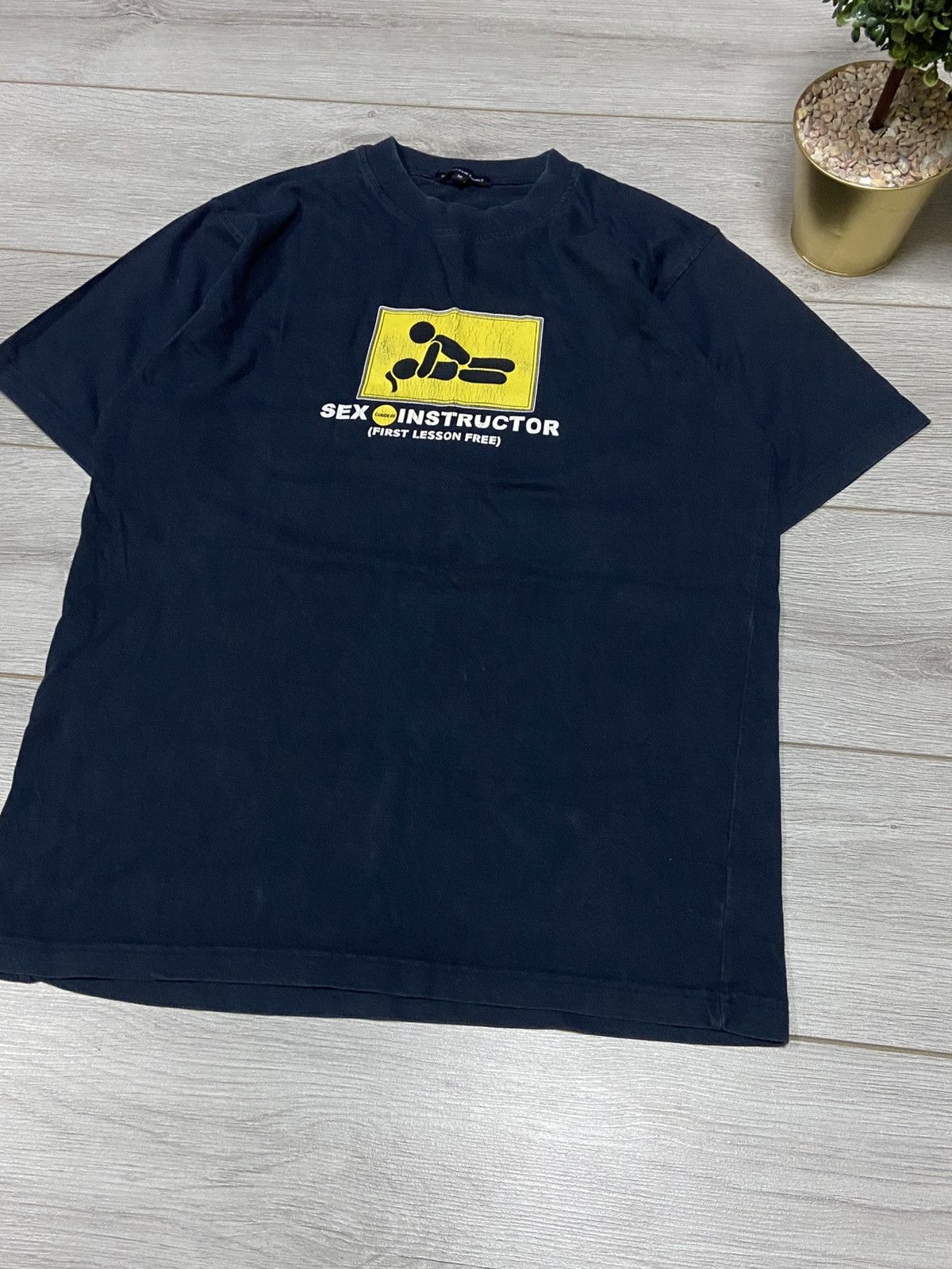 Vintage Sex instructor First Lesson free vintage t-shirt Size US M / EU 48-50 / 2 - 2 Thumbnail