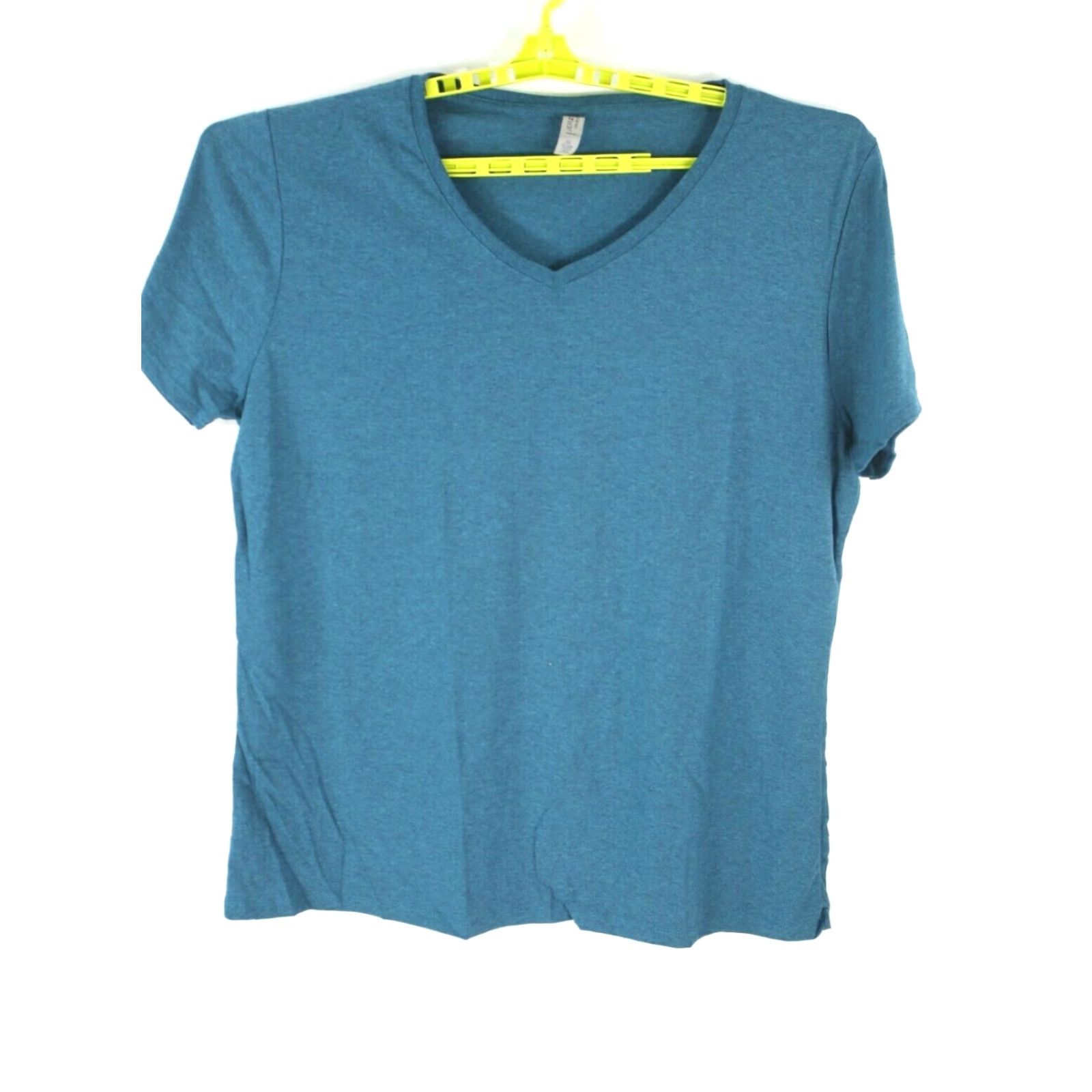 Jerzees Jerzees Women Shirt 3XL Blue V-Neck Short Sleeves Casual T Shirt Womens Size XXL / US 16-18 / IT 52-54 - 2 Thumbnail