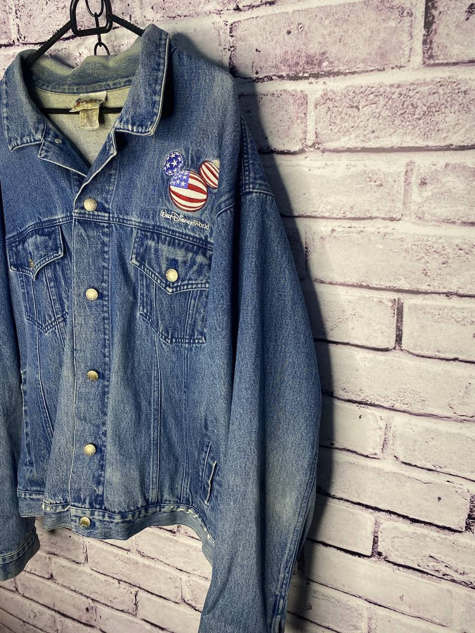 Disney Womens Vintage Denim Jacket Micky Mouse Disney cartoon Size L / US 10 / IT 46 - 3 Thumbnail