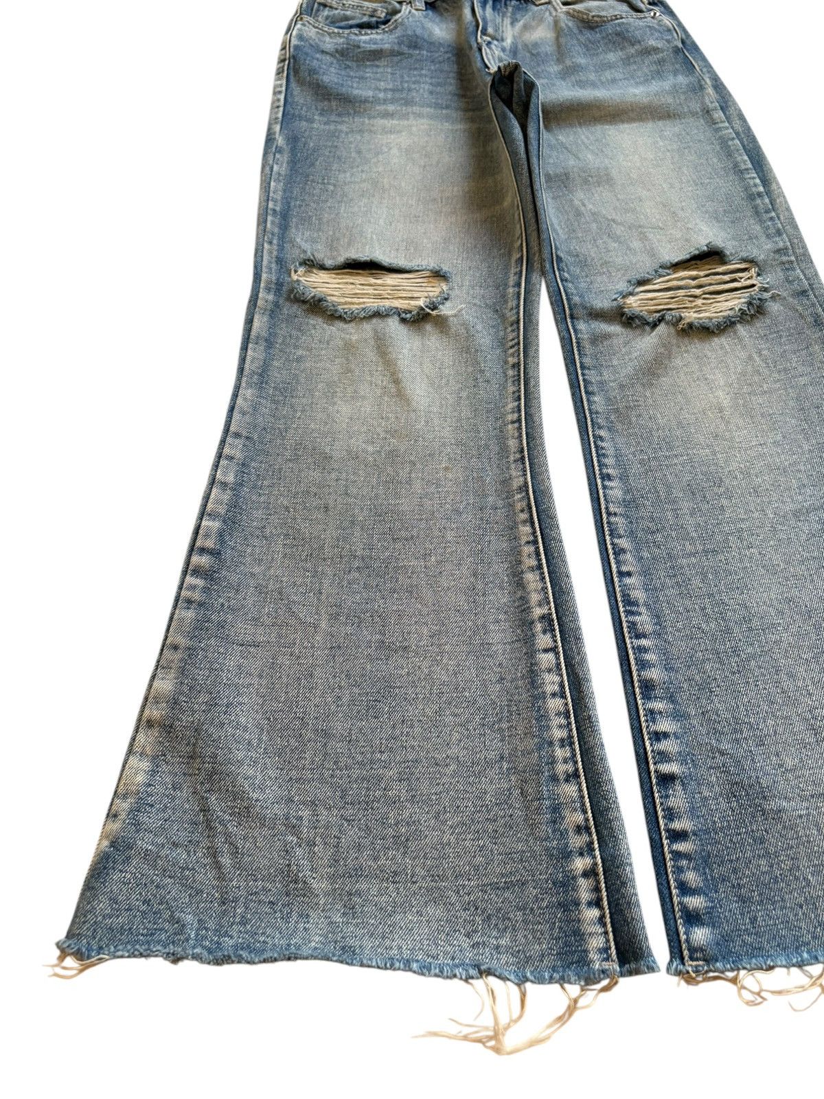 Japanese Brand Vintage Japanese Brand Mud Wash Ripped Flare Jeans Size US 27 - 6 Thumbnail