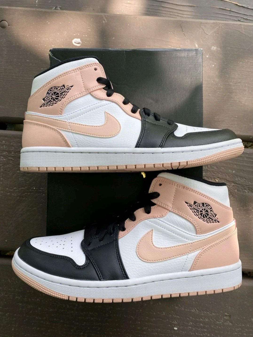 Jordan Brand Nike Air Jordan 1 Mid Crimson Tint 554724133 Size 8.5 Men Size US 8.5 / EU 41-42 - 3 Thumbnail