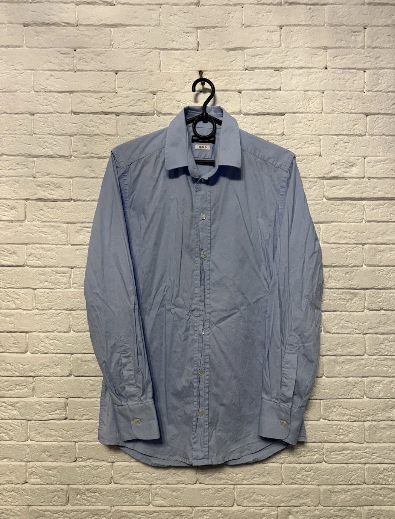 Dolce & Gabbana Dolce Gabbana Gold Shirt Button Up Italy Made Sz M Size US M / EU 48-50 / 2 - 1 Thumbnail