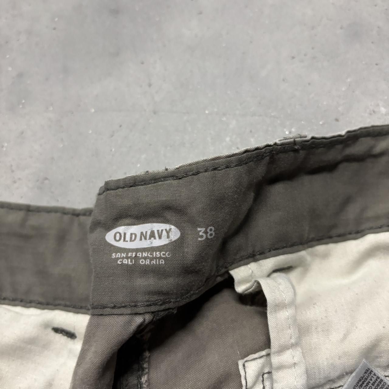 Japanese Brand × Vintage Crazy Vintage Y2K/2000s Baggy Faded Khaki Grey Skater Style Cargo Shorts! Size US 38 / EU 54 - 6 Thumbnail