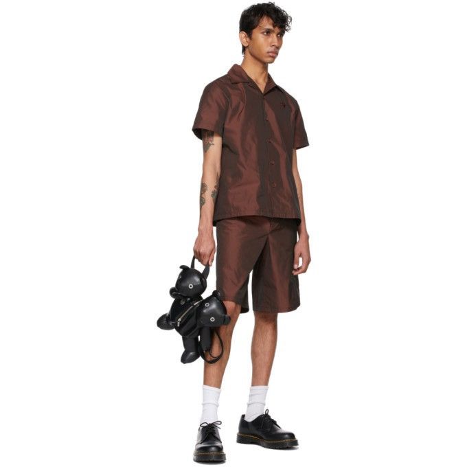 Heaven by Marc Jacobs Burgundy Tiny Teddy Taffeta Short Sleeve Shirt Size US XXL / EU 58 / 5 - 8 Thumbnail